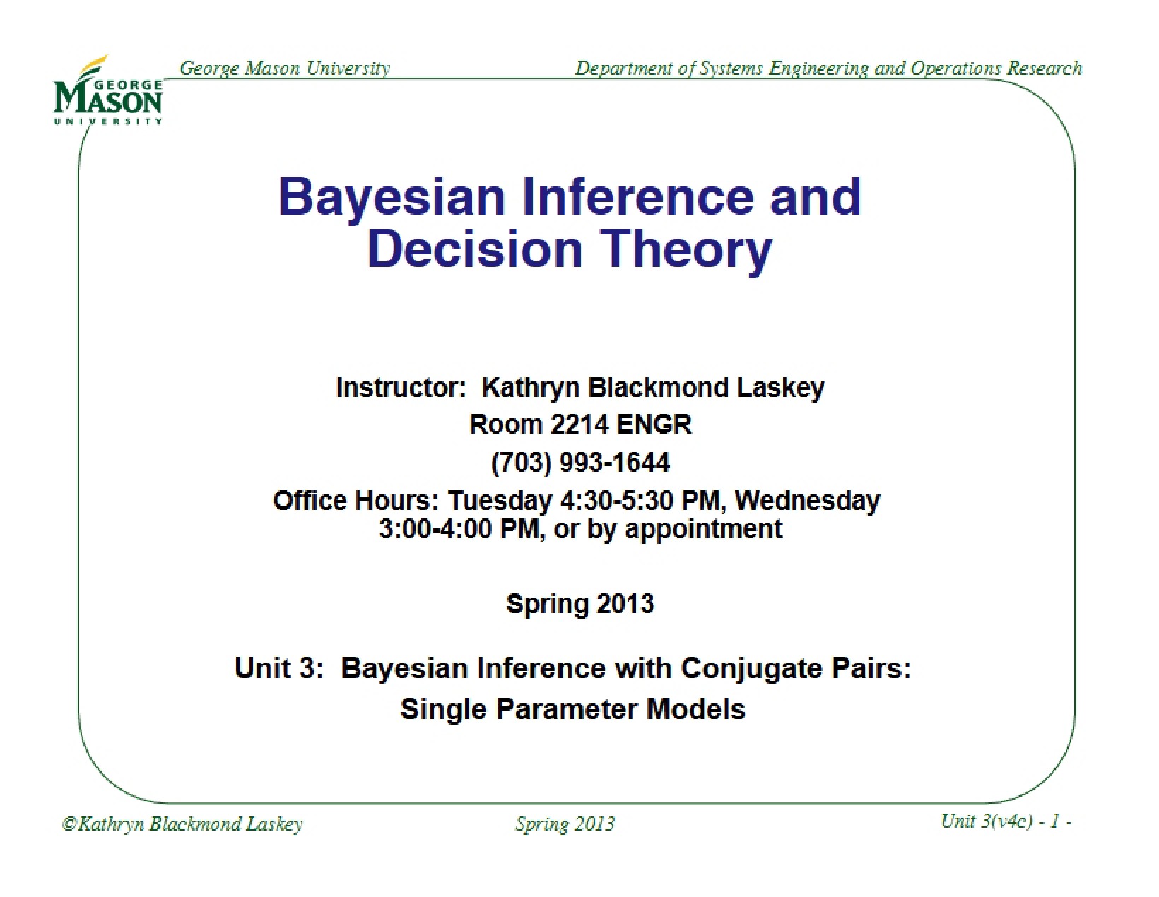Bayesian Inference Lecture Slides