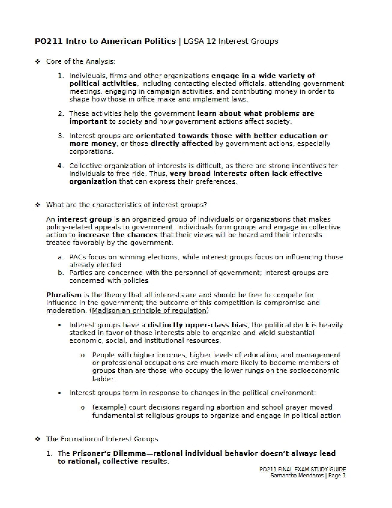 Analytical Core Concepts