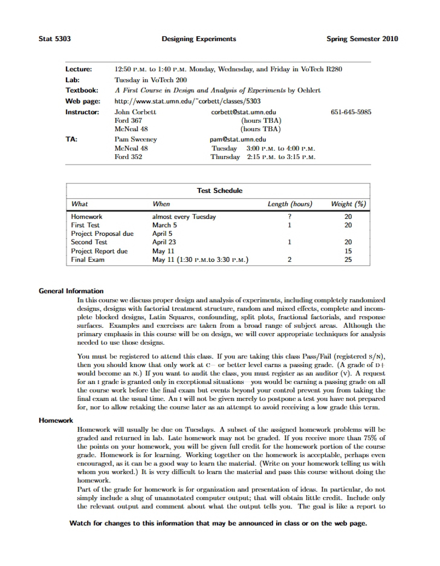 Experimental Design