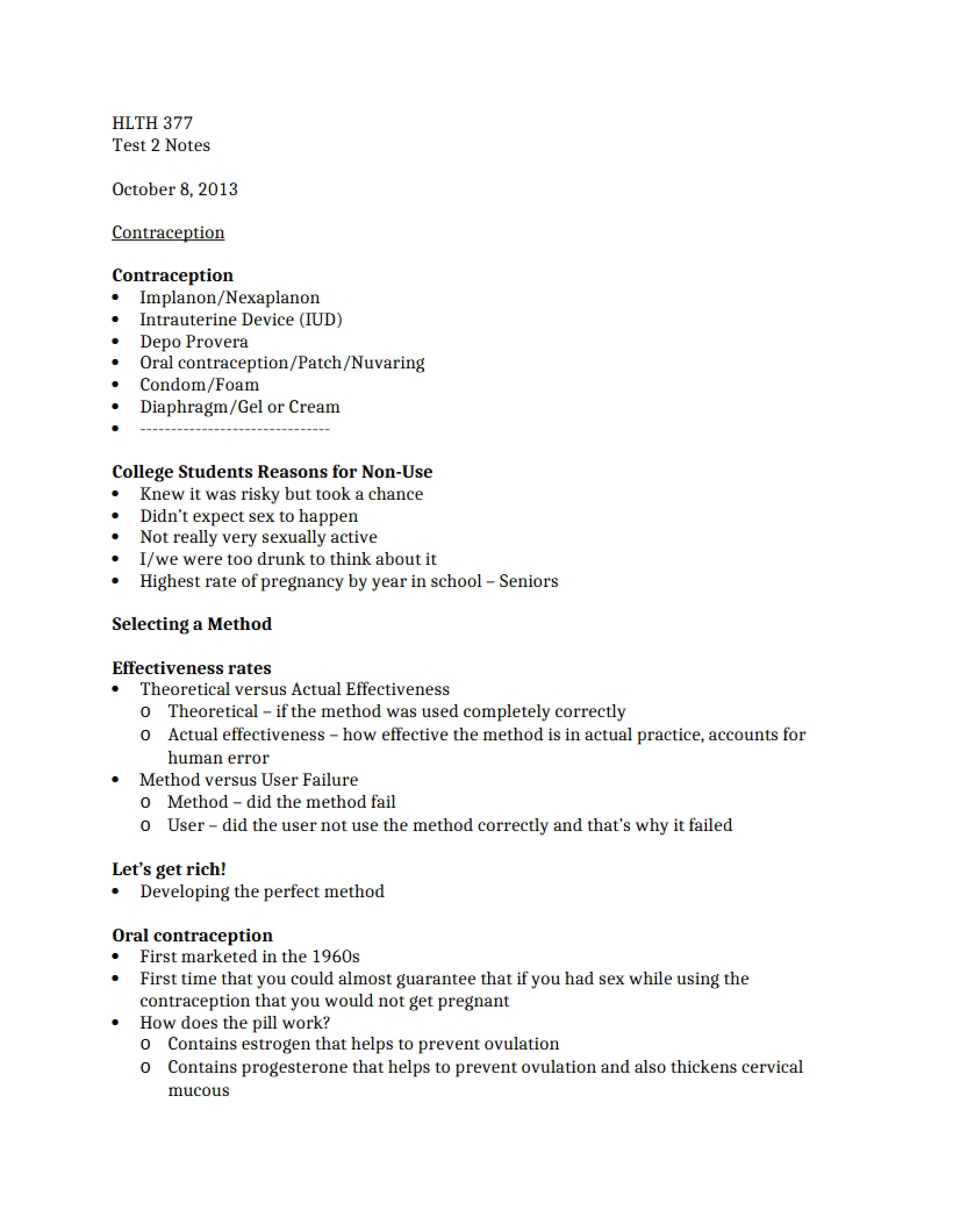 Examination Two