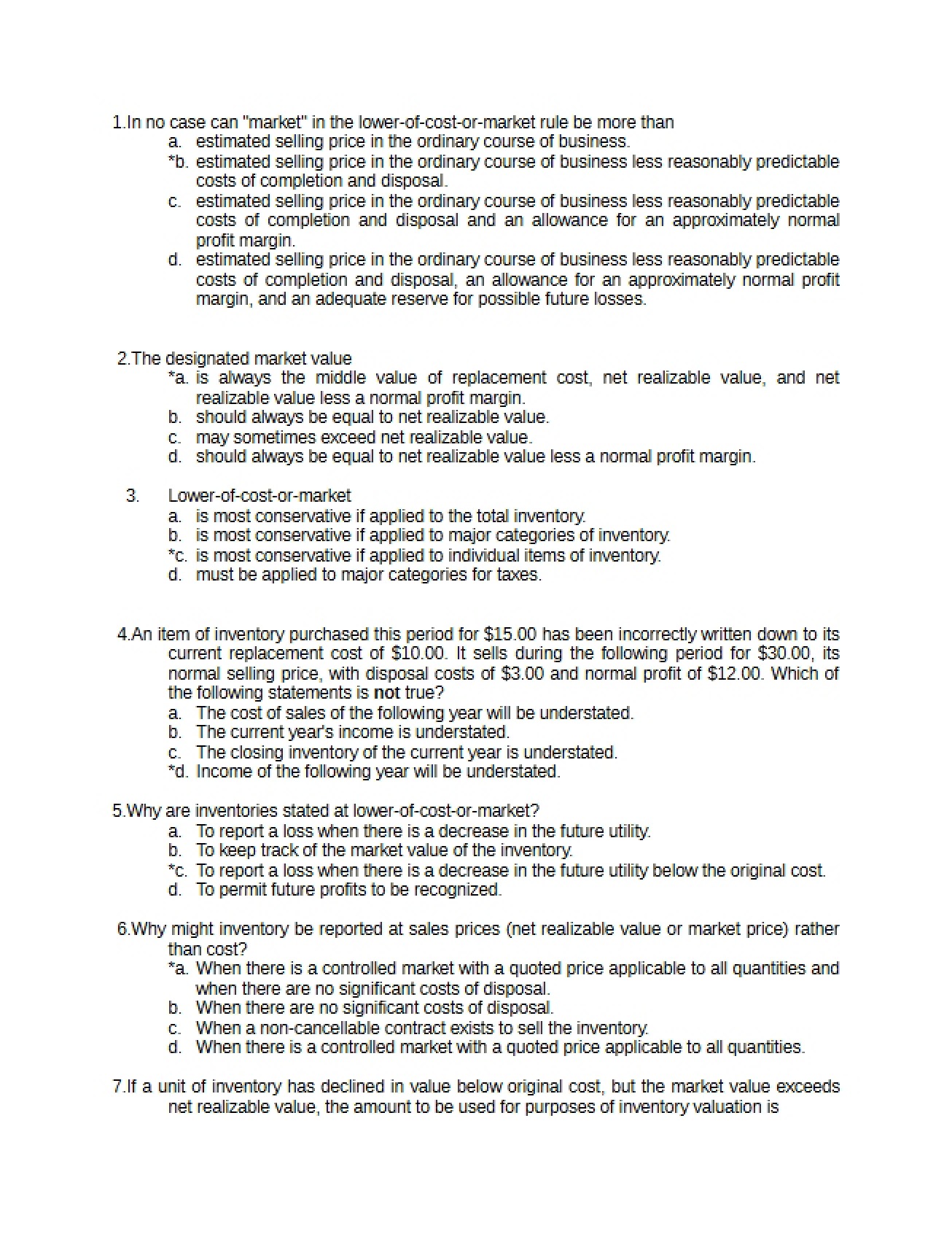 Answer Key for Chapter 9 of Intermediate Accounting