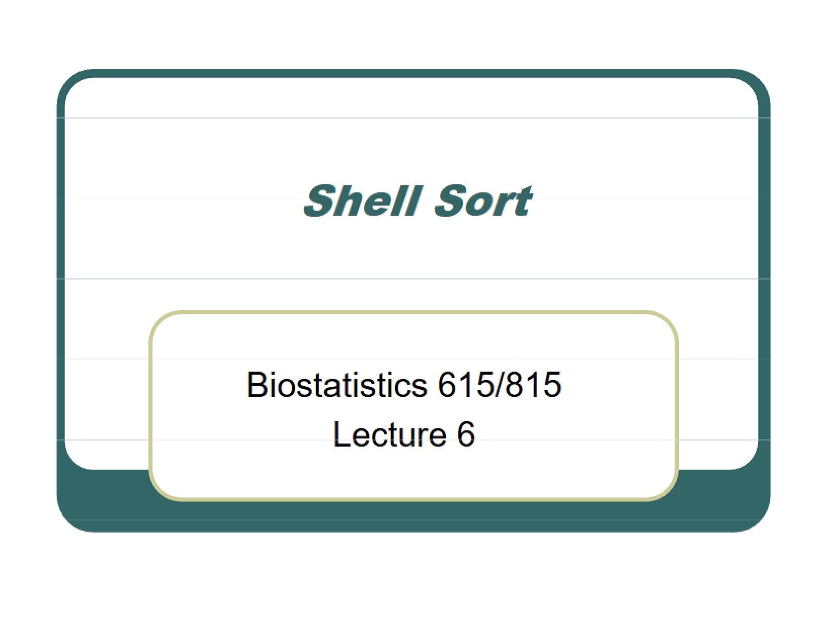 Sorting via Shell Method