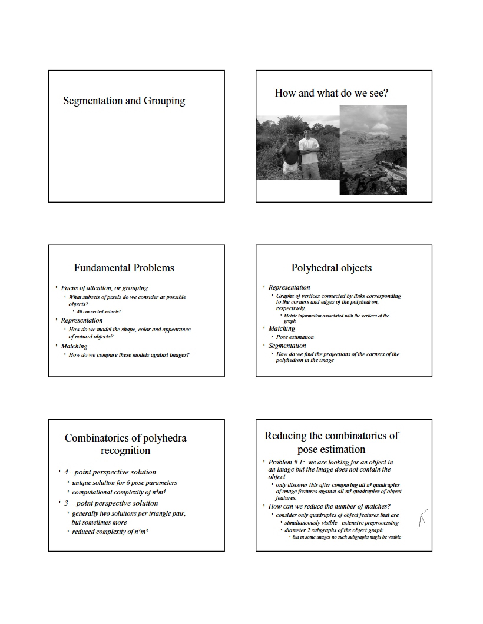 Grouping and Segmentation