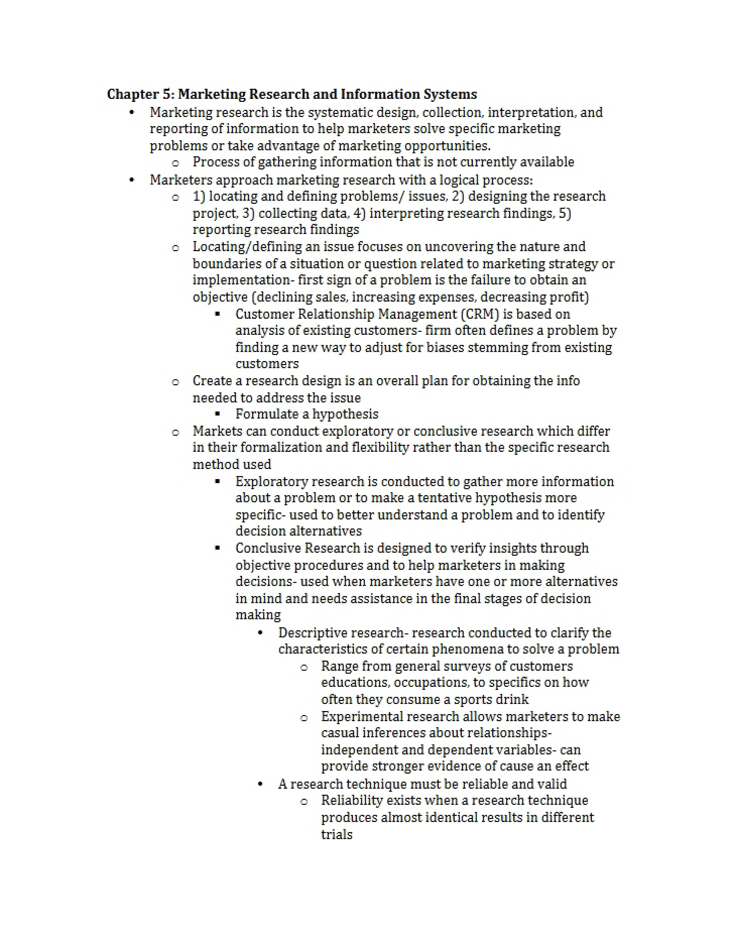 Chapter 5 Marketing Research and Information Systems