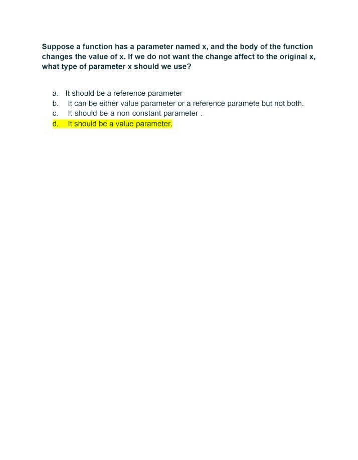 Parameter Types to Prevent Value Changes