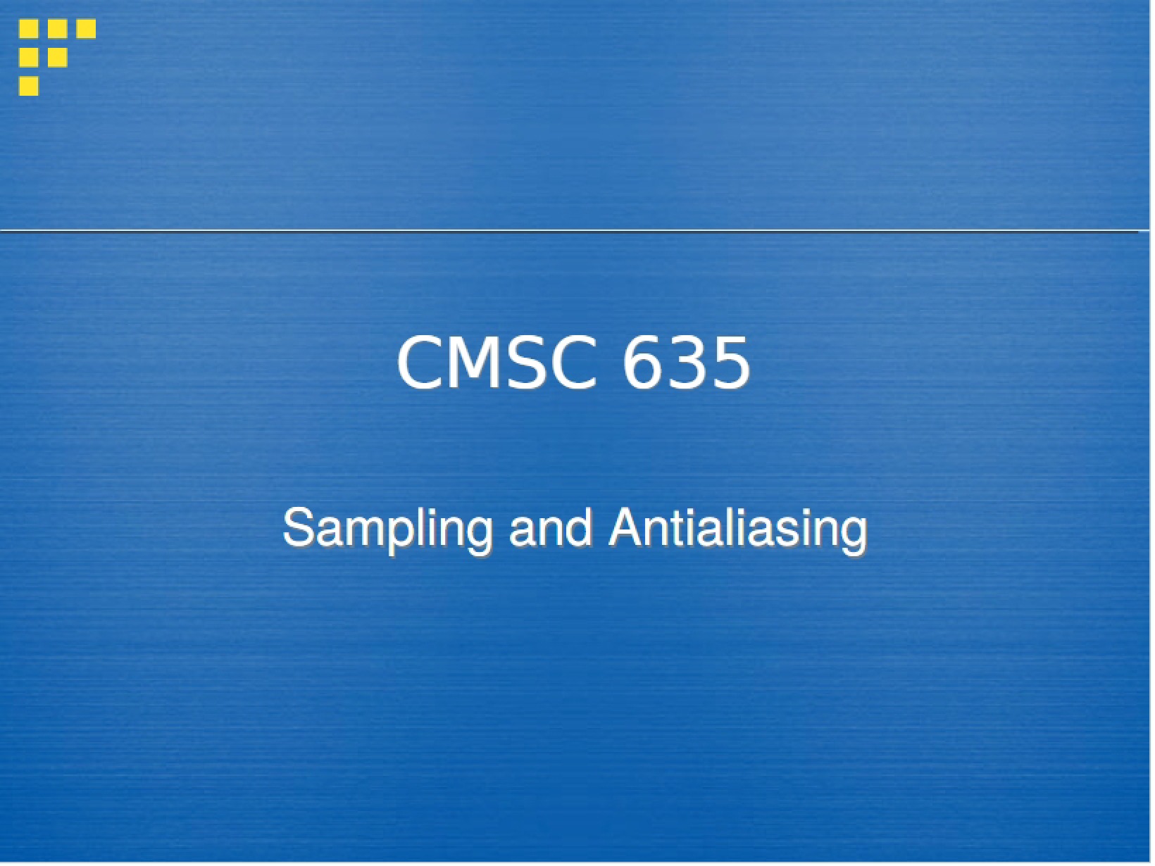 Antialiasing and Sampling