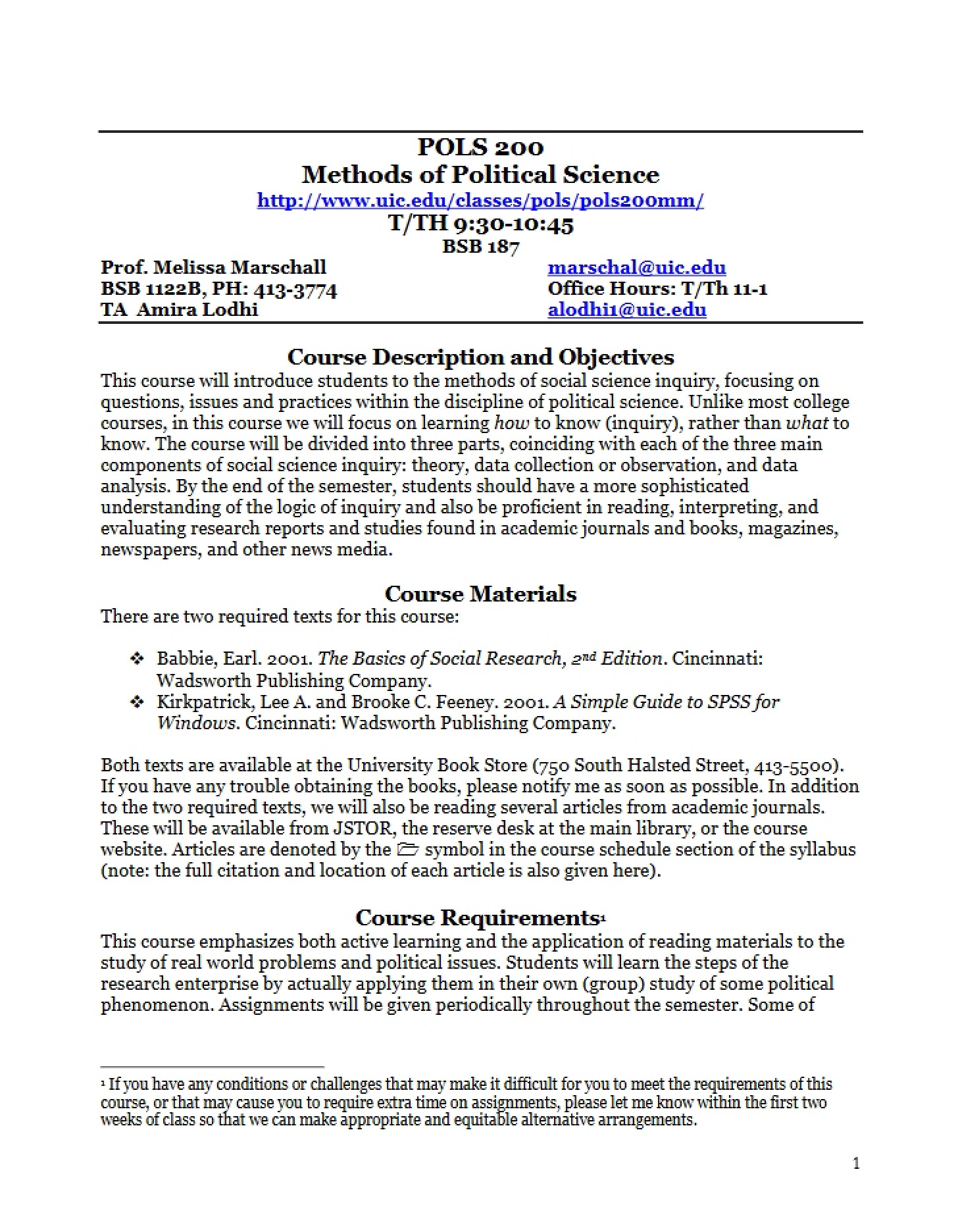 Political Science Methodology