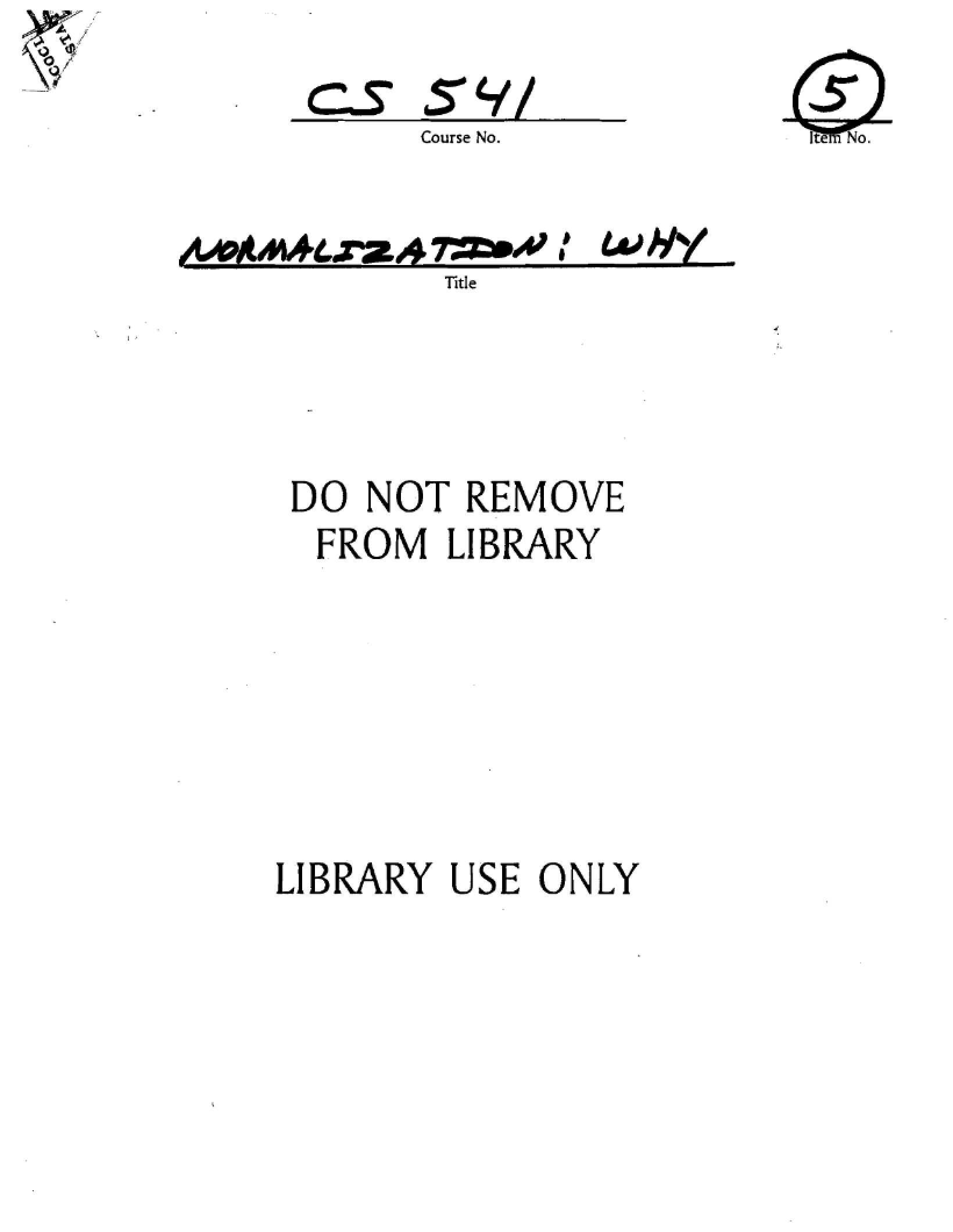 Database Normalization