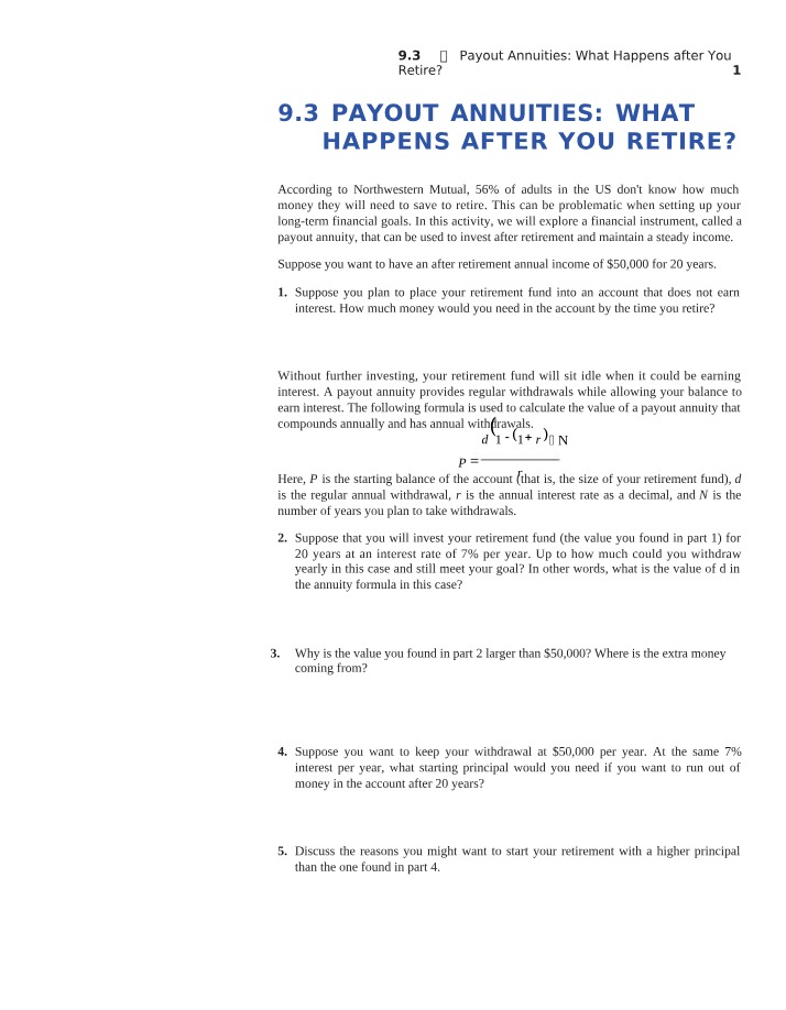 What Happens After You Retire Payout Annuities