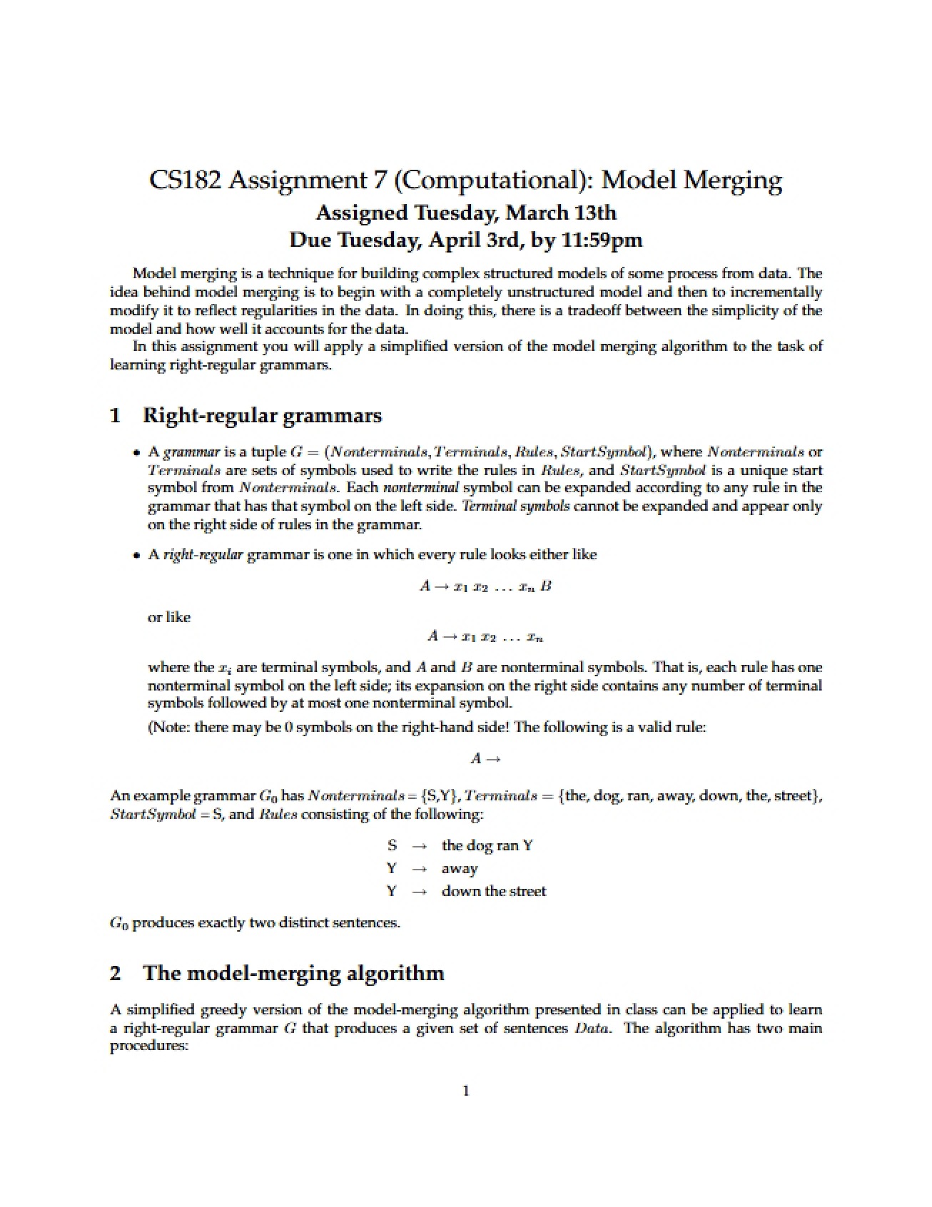 Assignment 7 for CS182