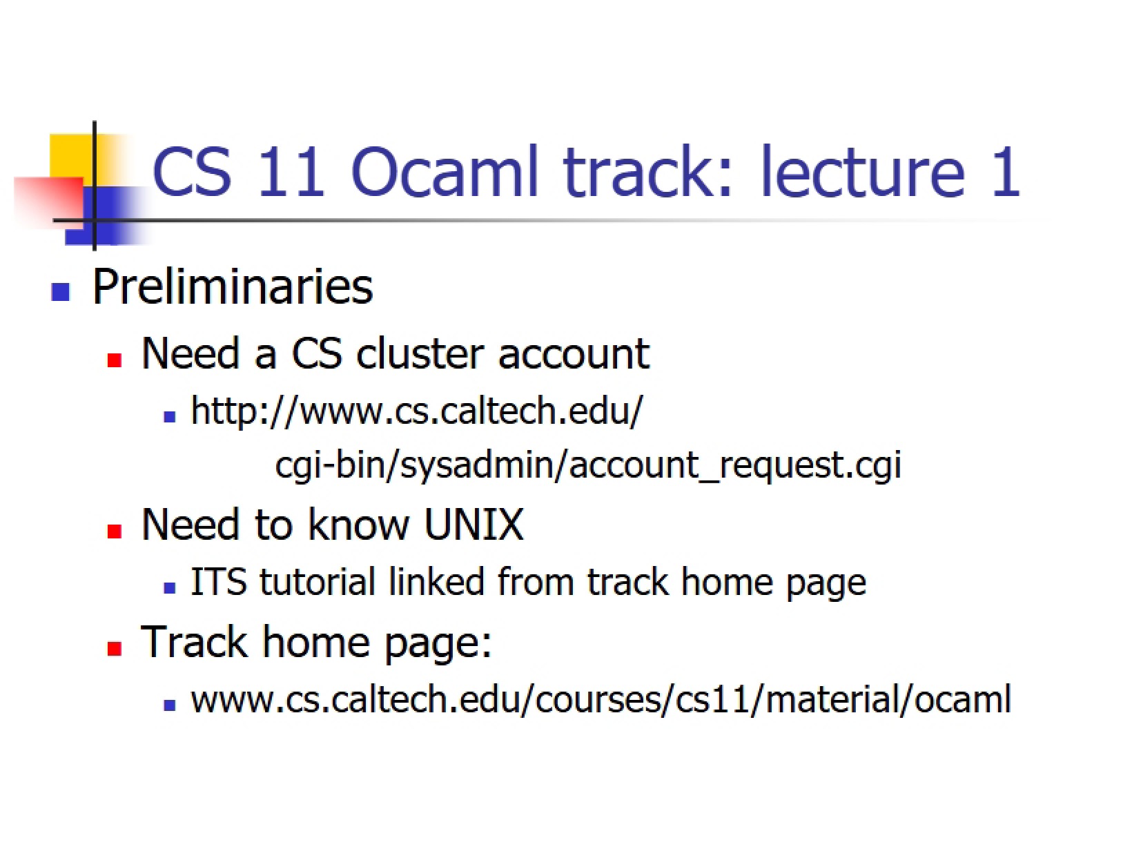 Lecture One