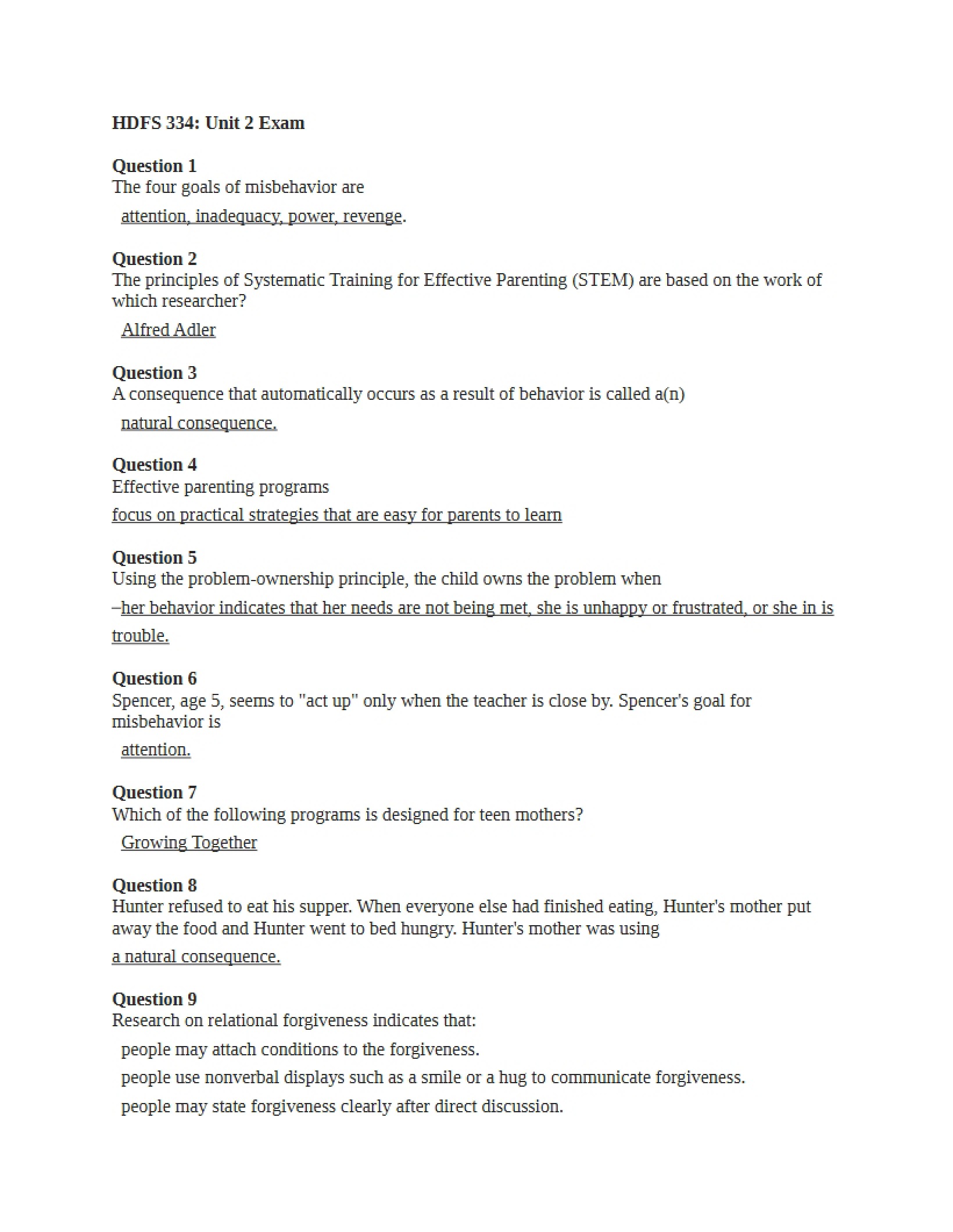 Unit 2 Quiz Q&A