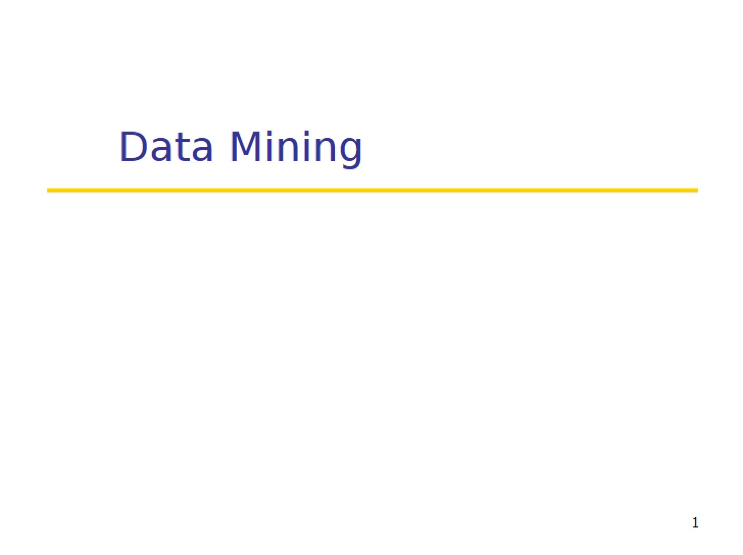 Mining of Data