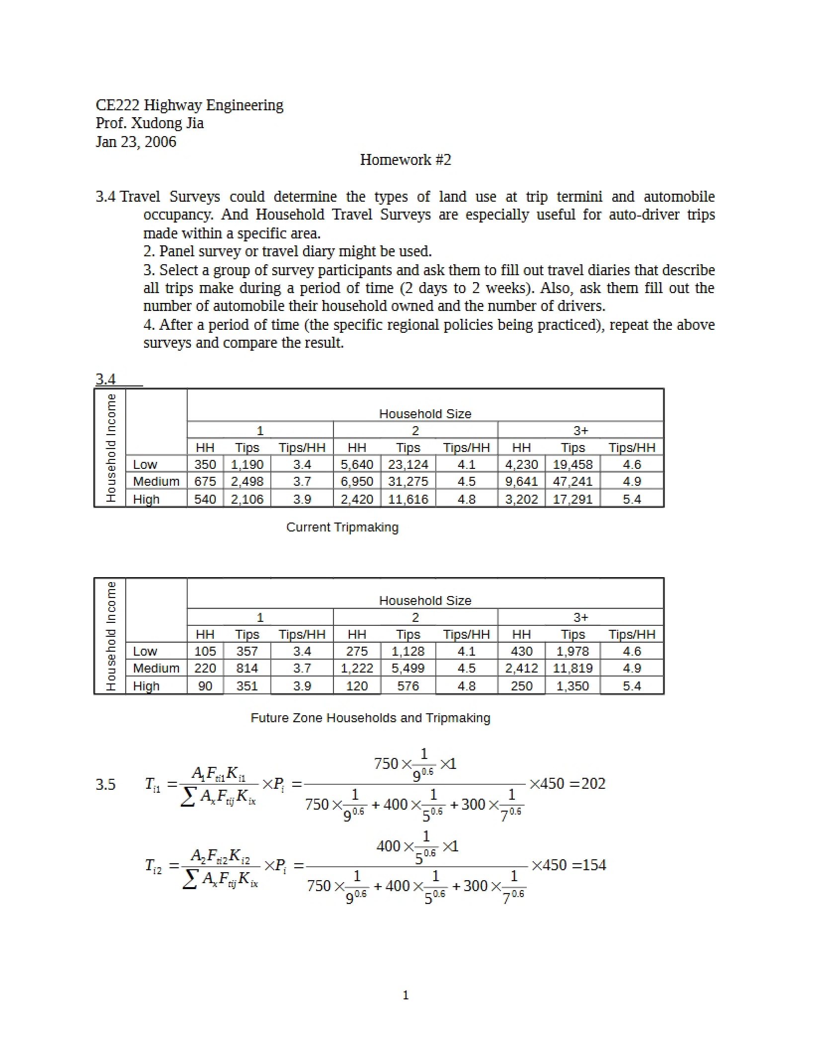Highway Engineering Homework 2