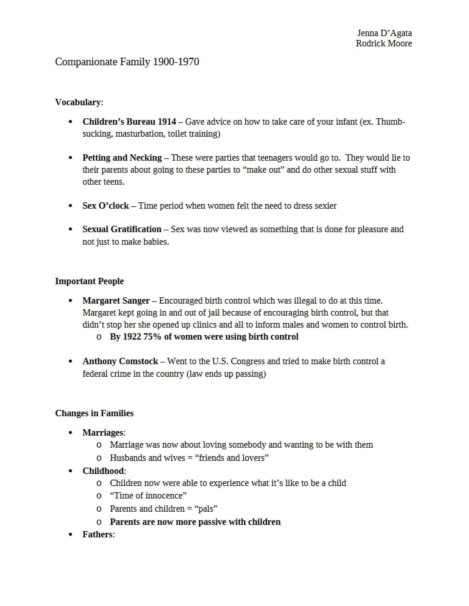 Companionate Family Overview
