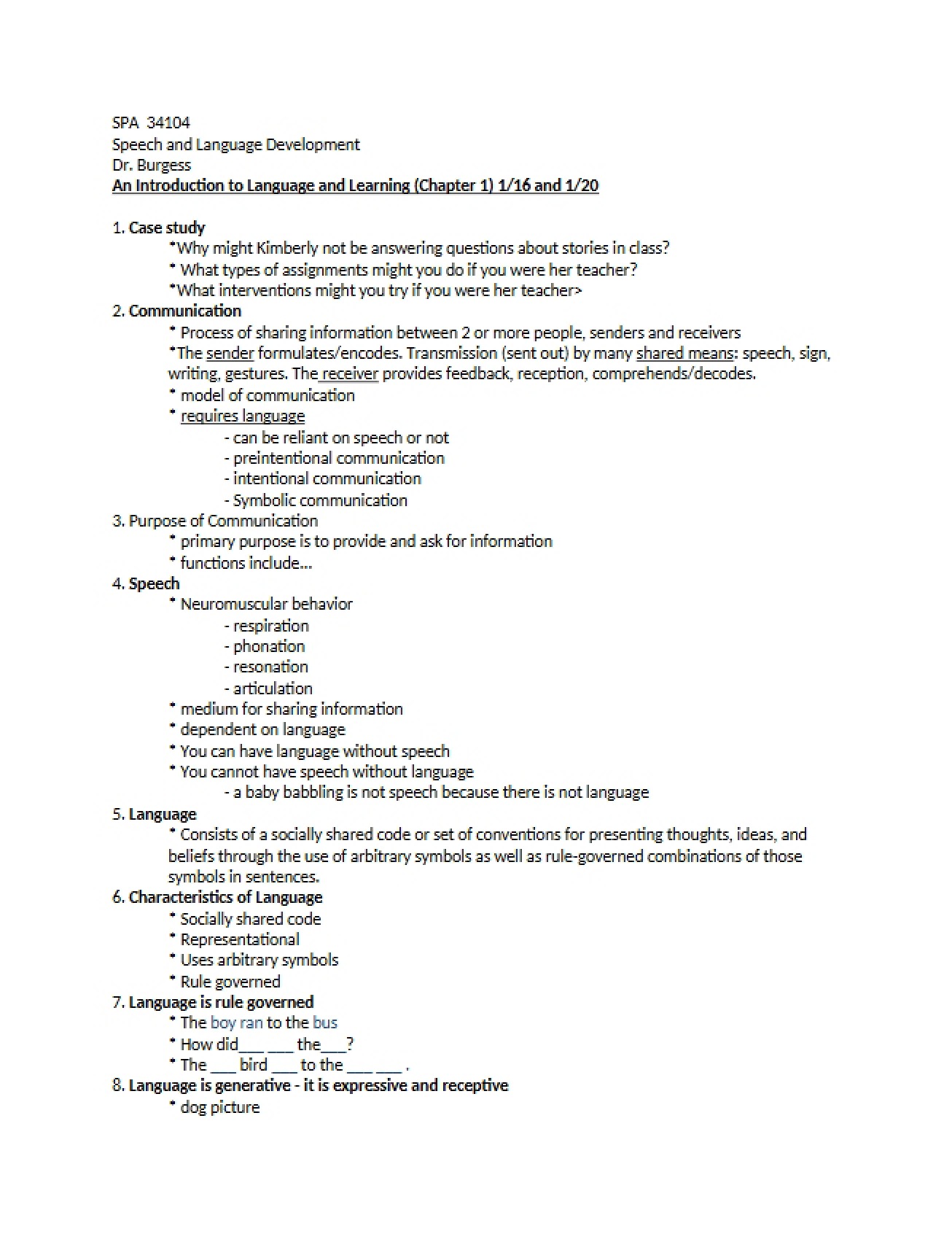Introductory Look at Learning and Language