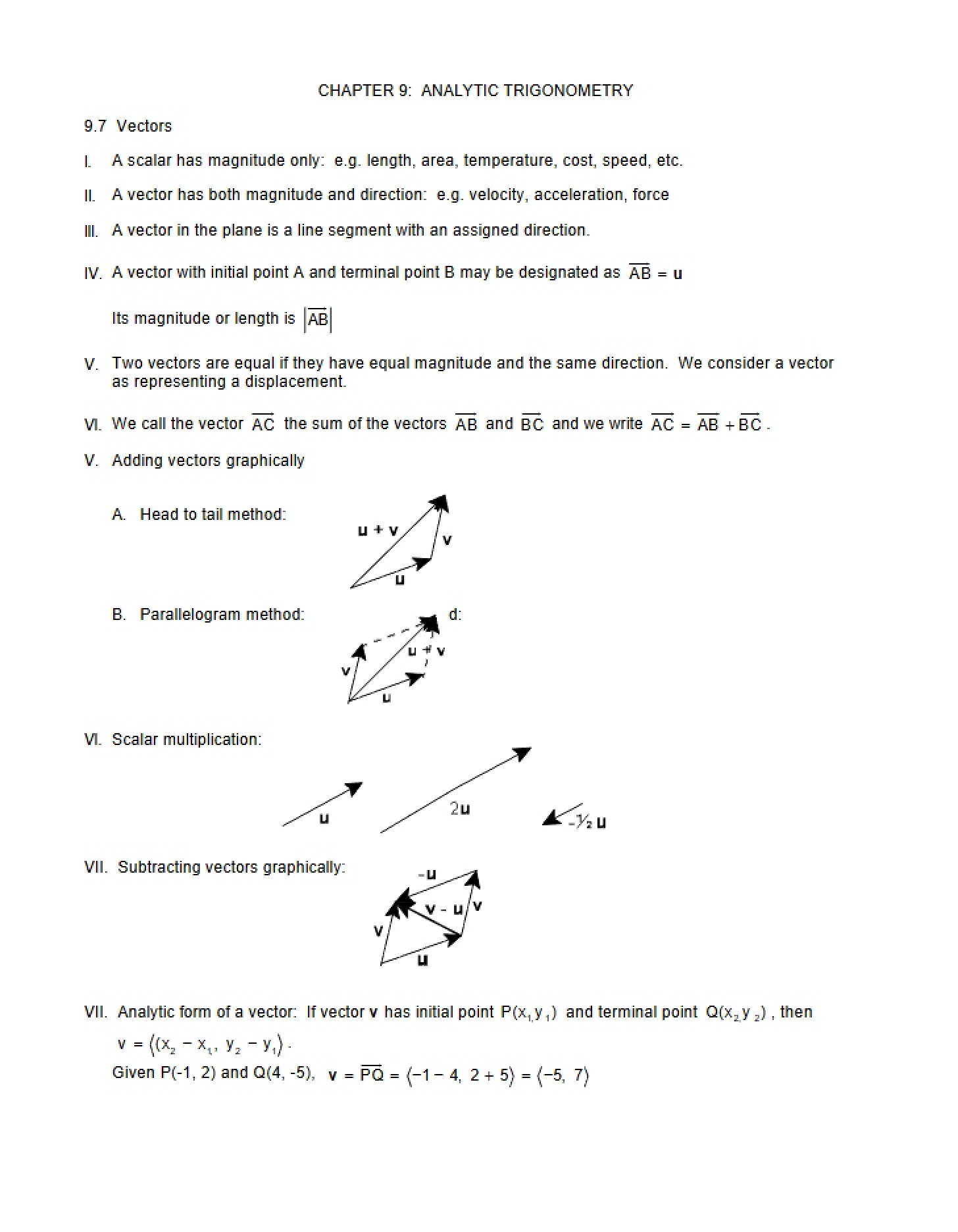 Notes on Analytic Trigonometry (Lecture 97)