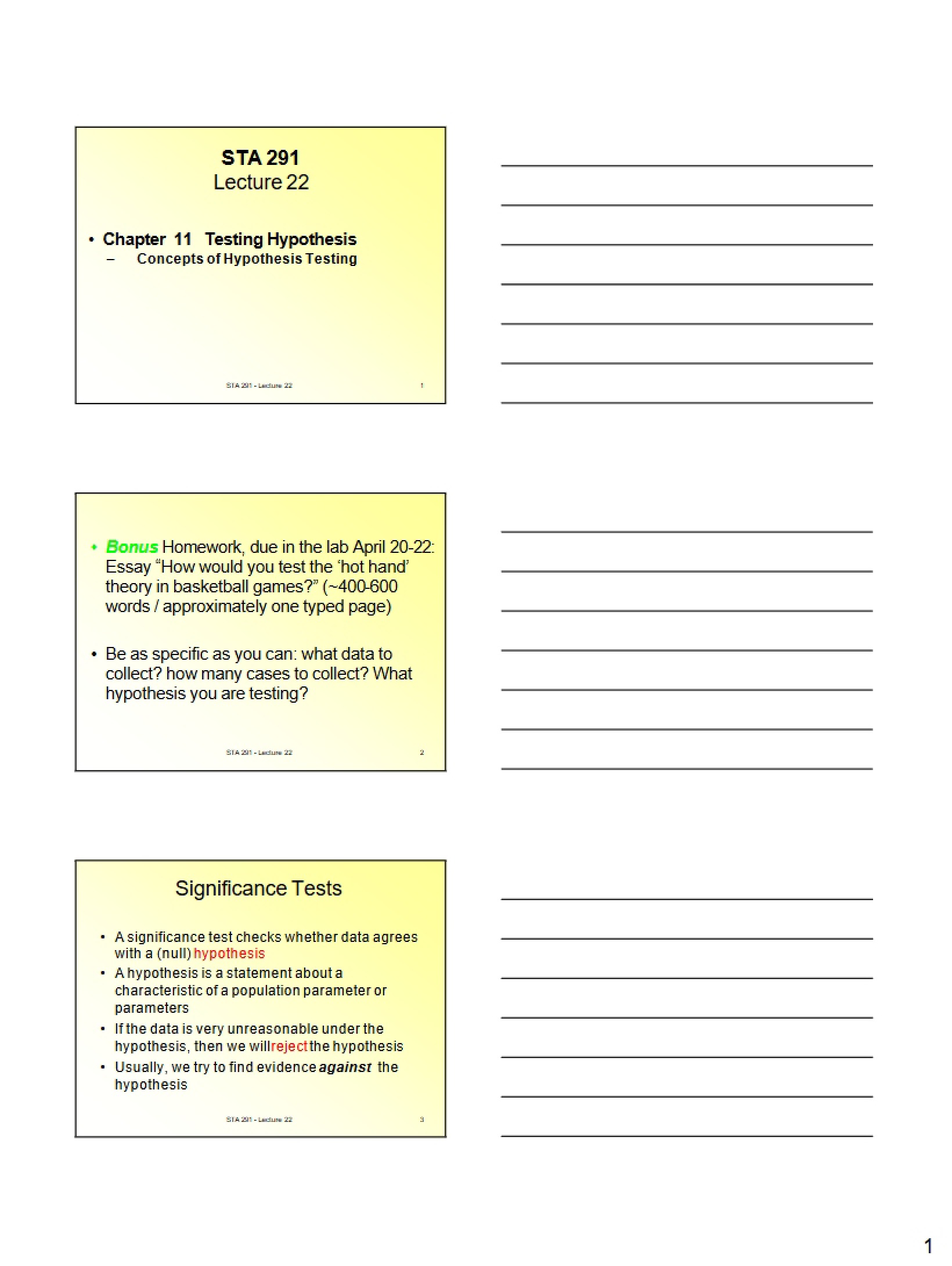 Hypothesis Testing Chapter 11