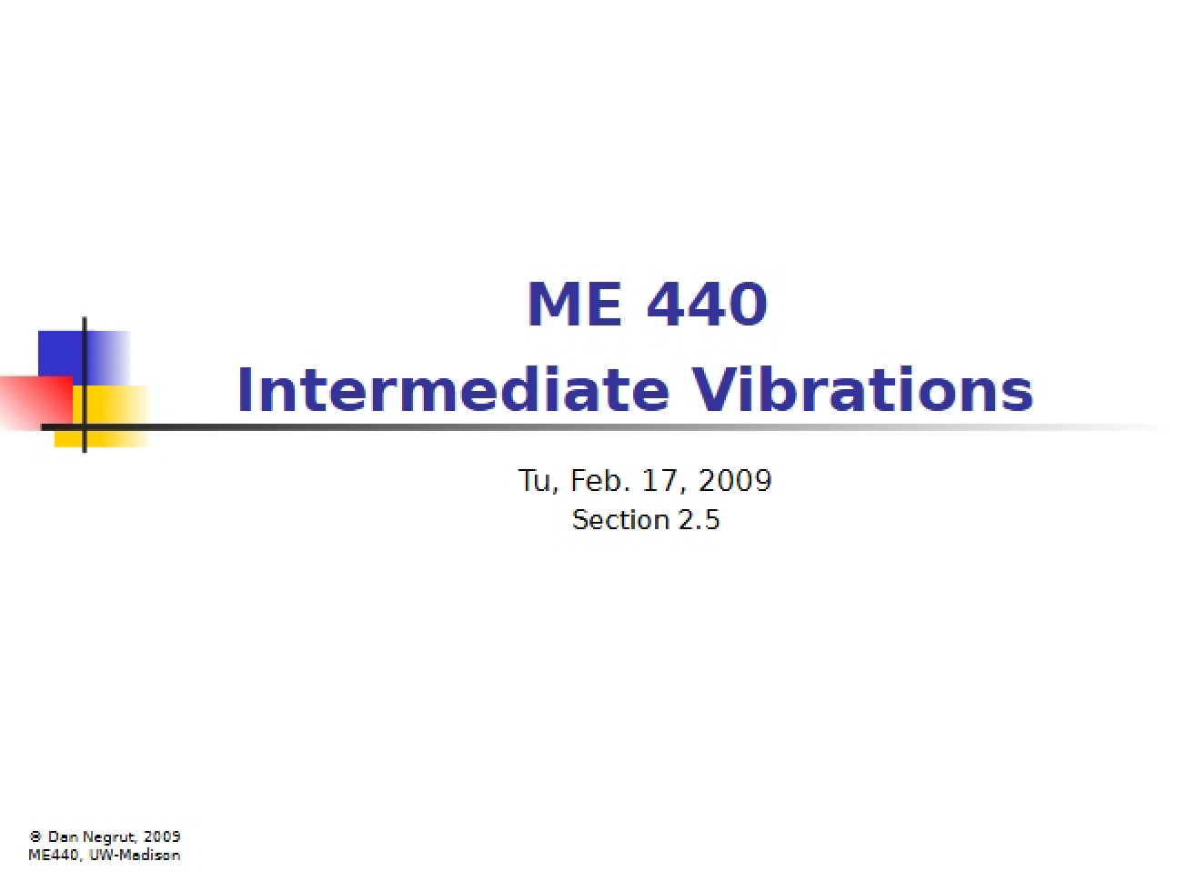 ME 440 Course Notes