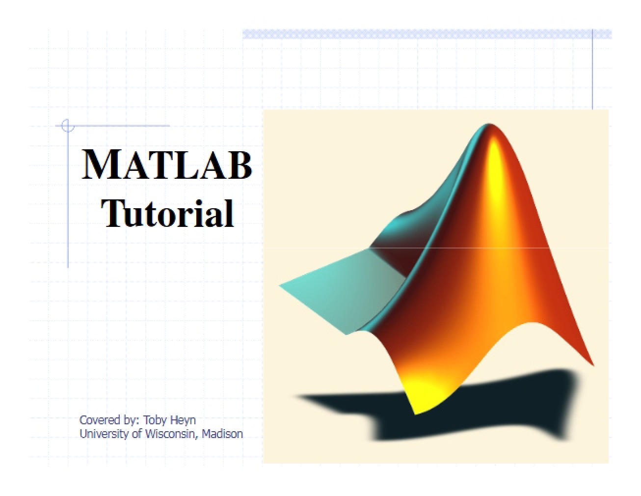 Tutorial for MATLAB