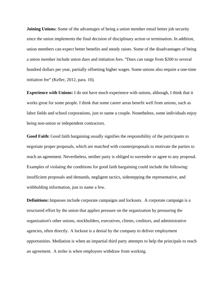 Advantages and Disadvantages of Joining a Union