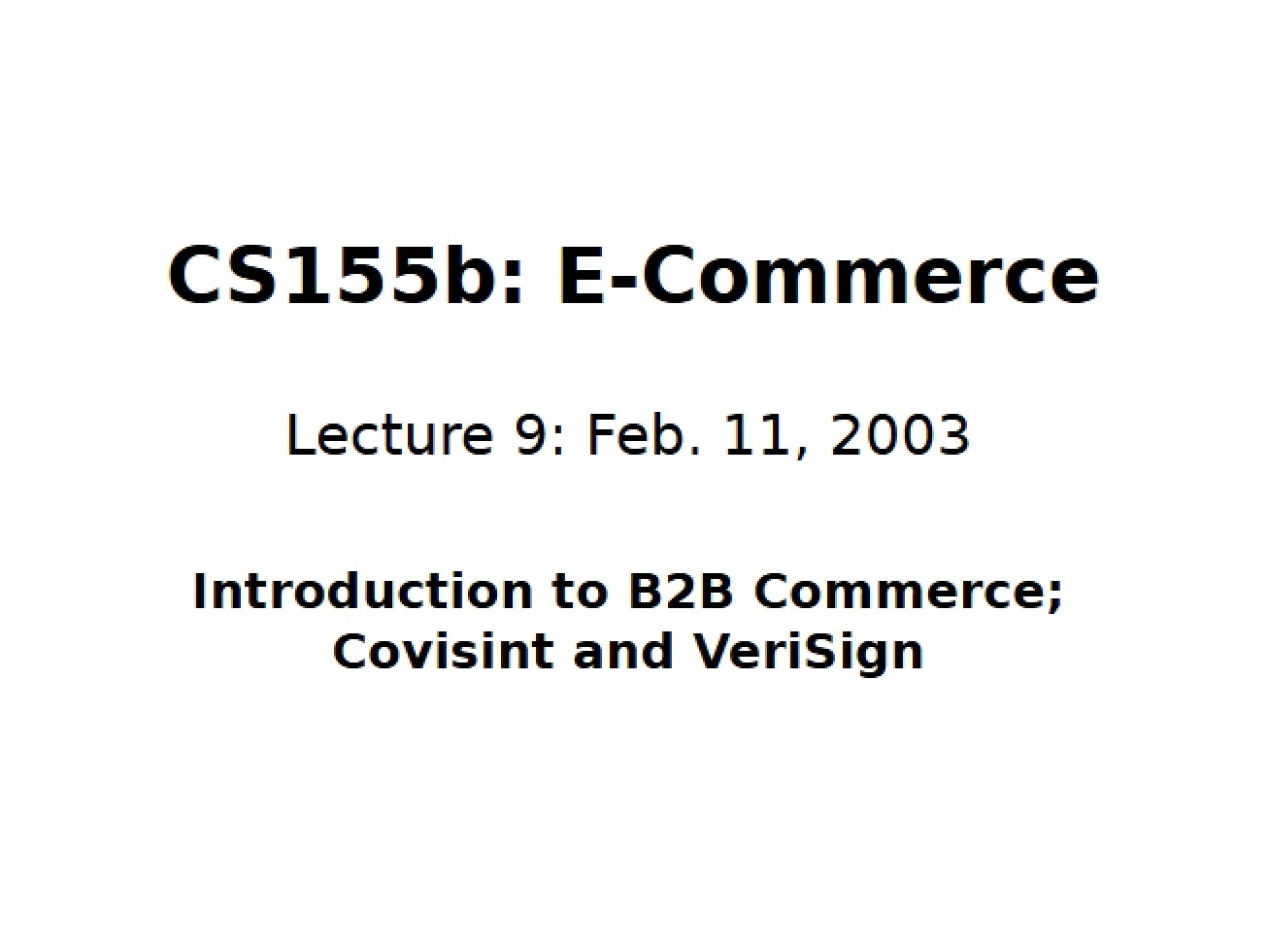 B2B Commerce Introduction