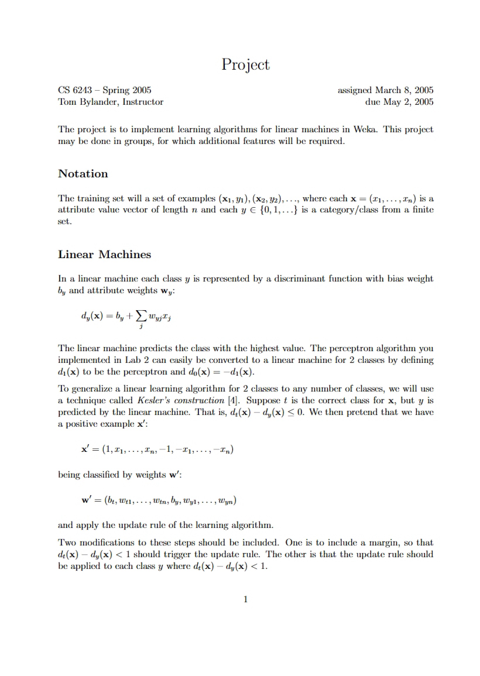 Machine Learning Project