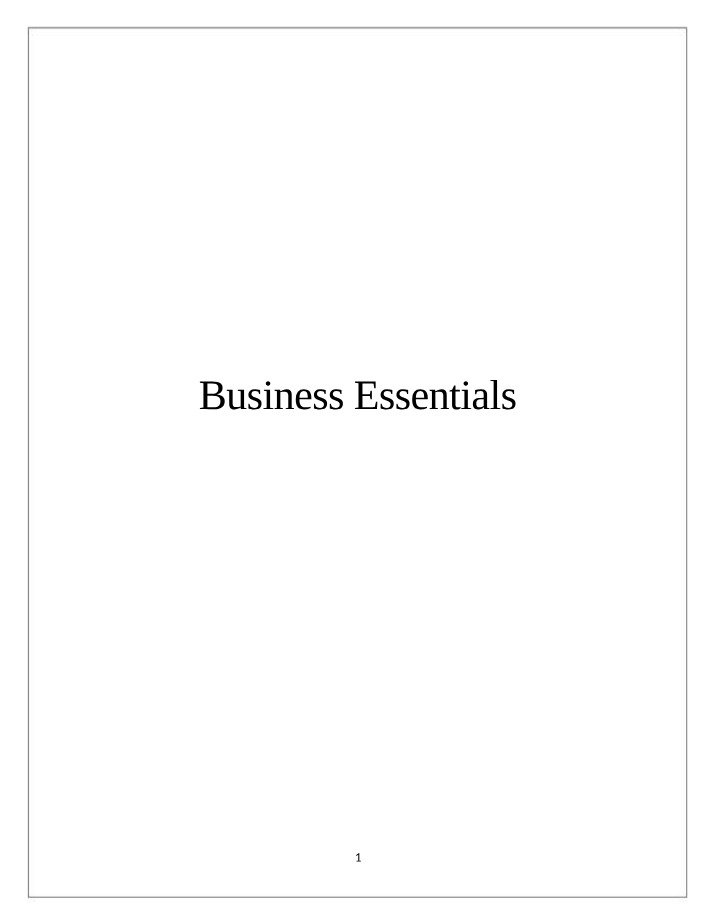 Cafe Business Plan - Business Essentials