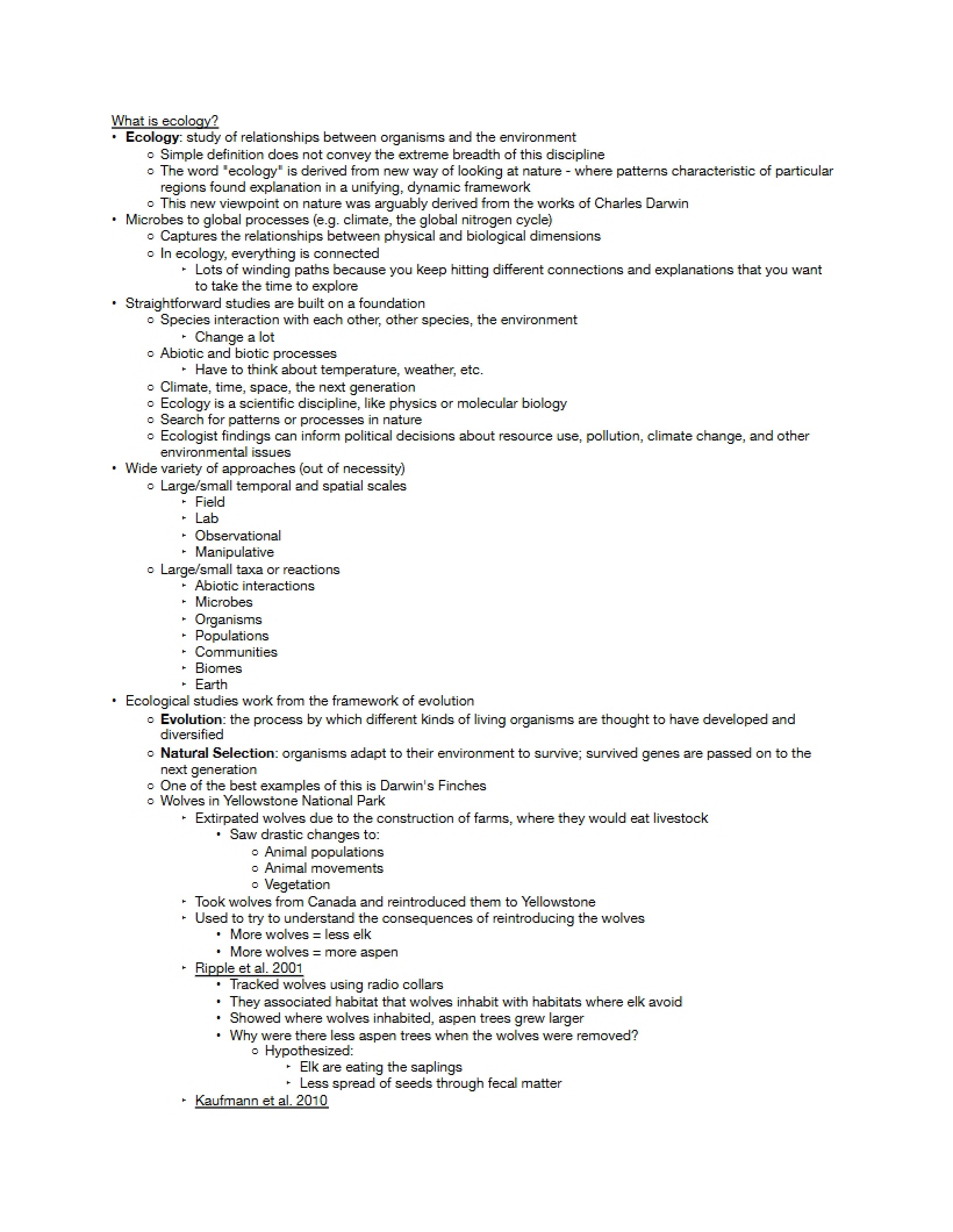 Ecology Principles