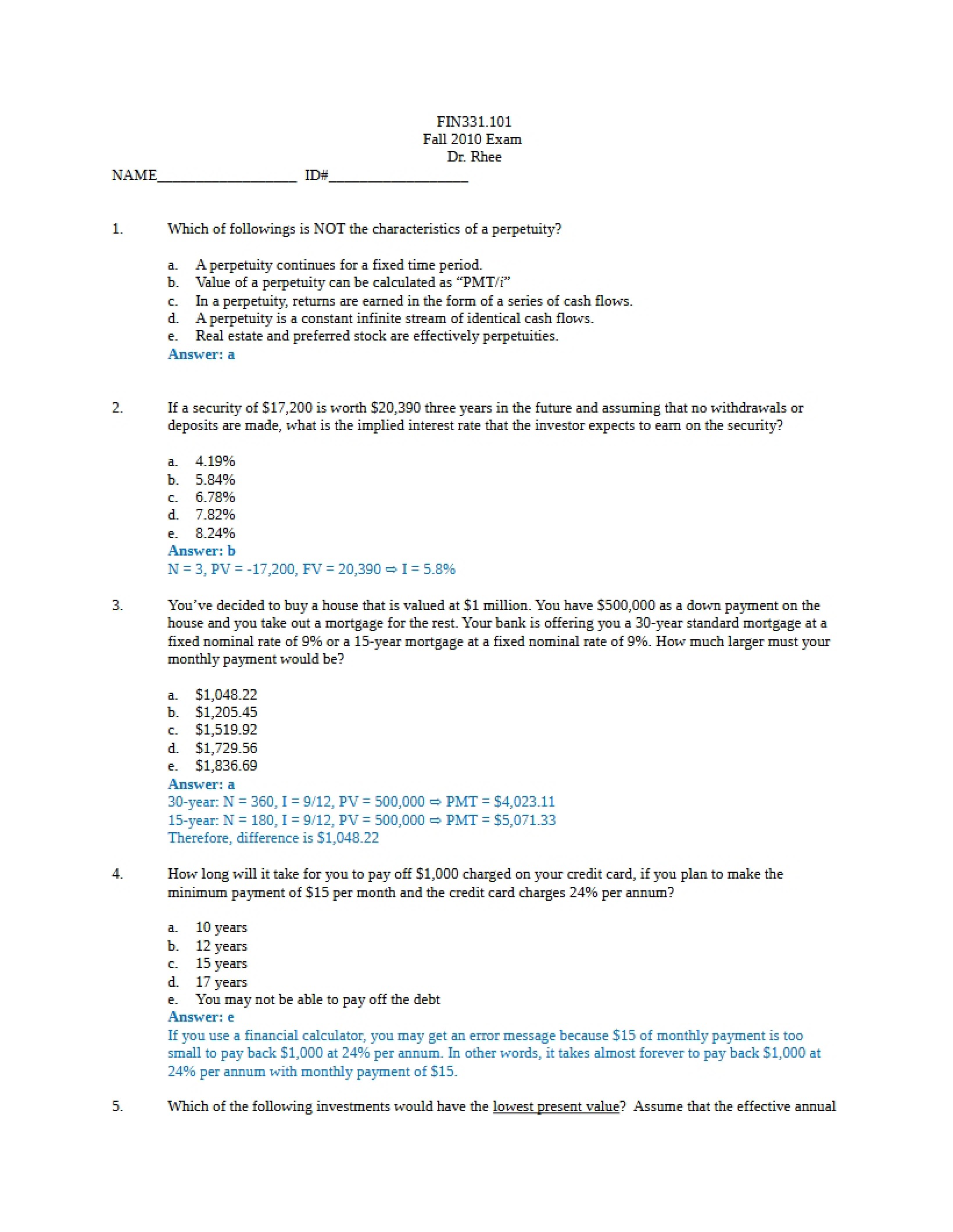 General Exam