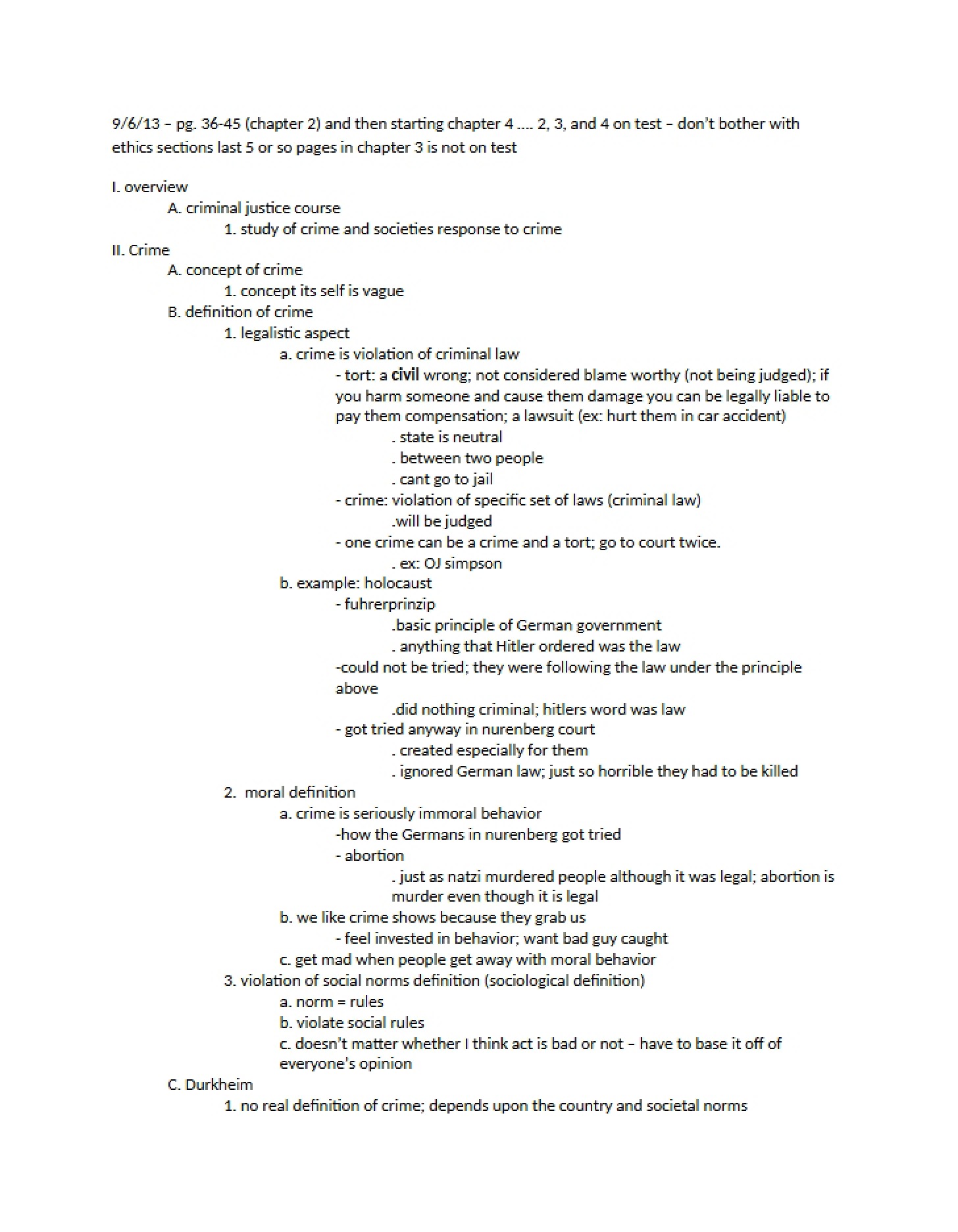 Class Notes