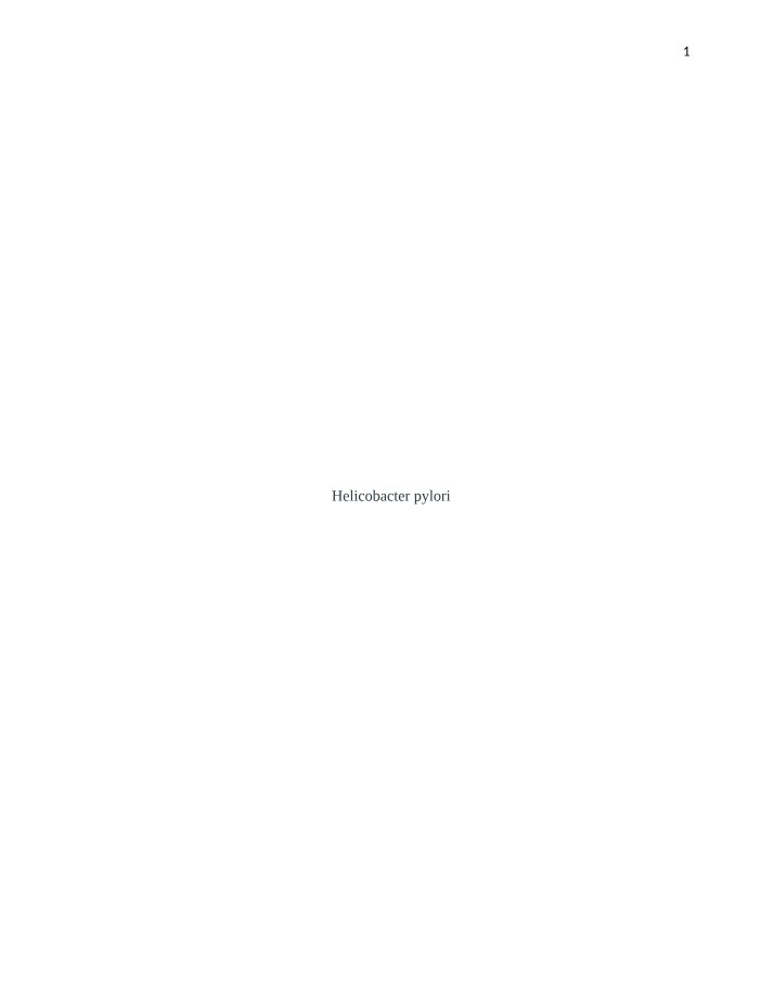 Helicobacter Pylori - Infection Transmission, Symptoms, and Causes