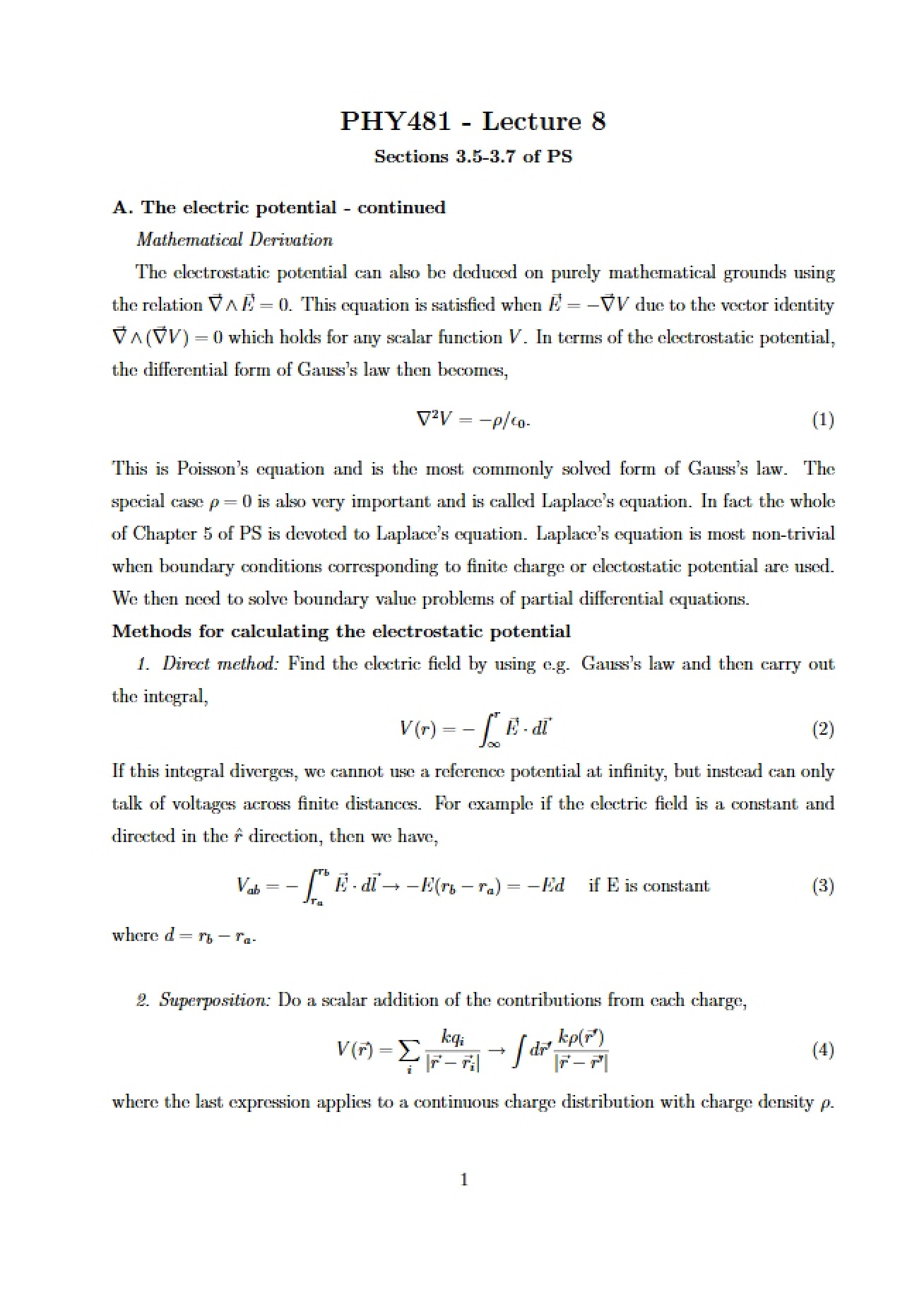 Lecture Eight