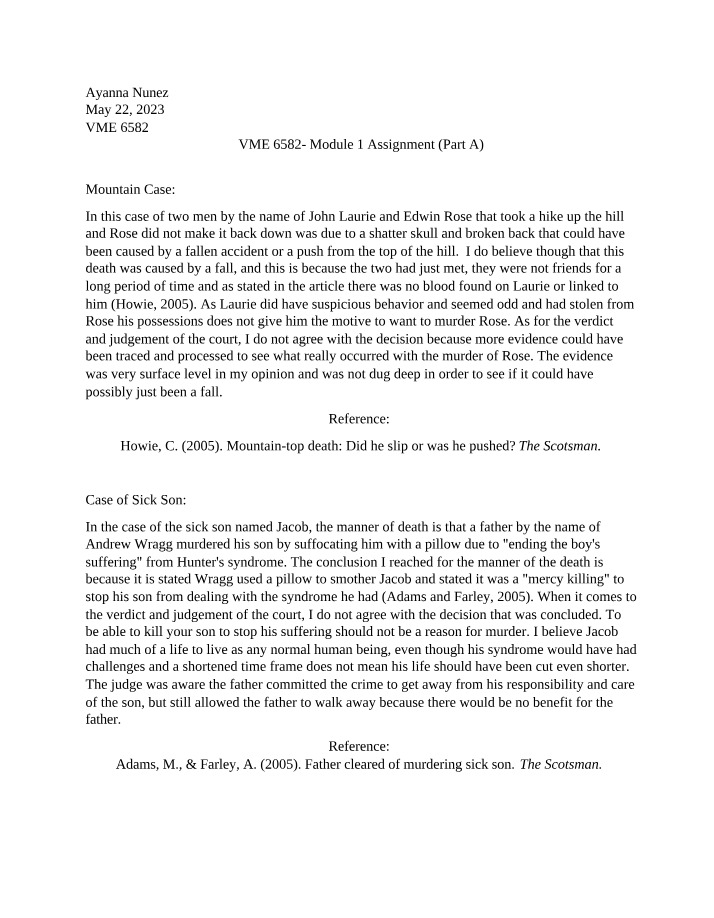 VME 6582 - Module 1 Assignment