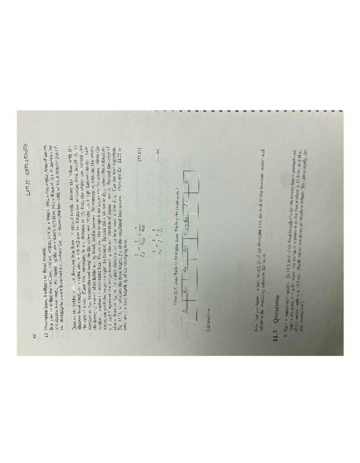 Experiment on Diverging Lenses and Focal Length