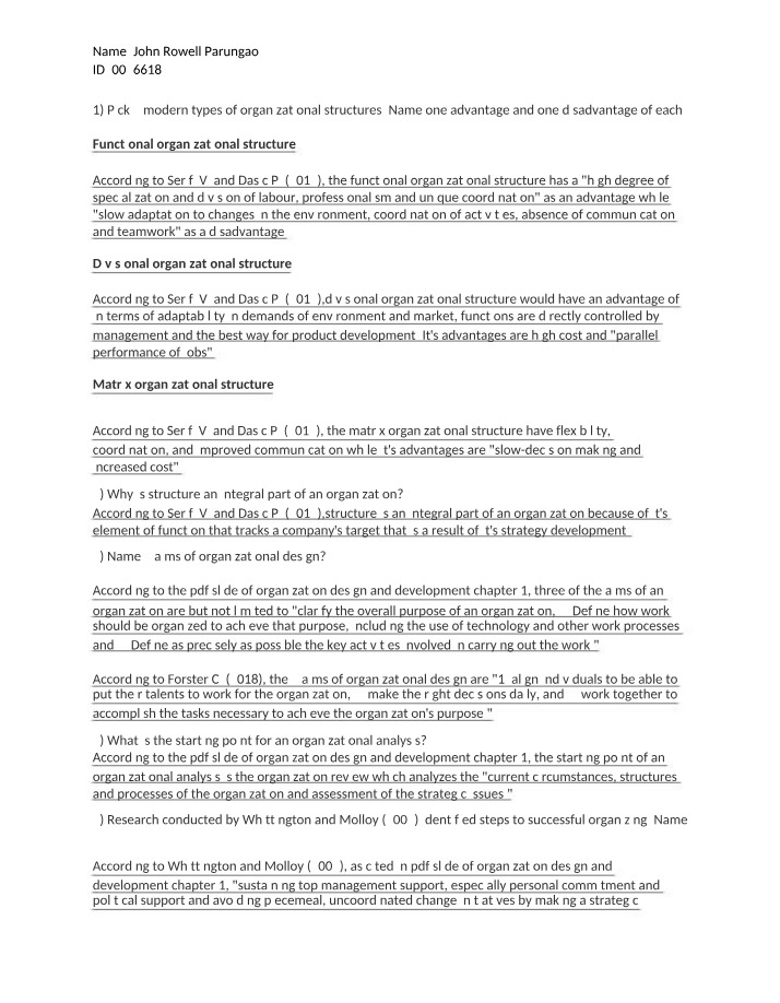 MGT5200 - Questions from Articles