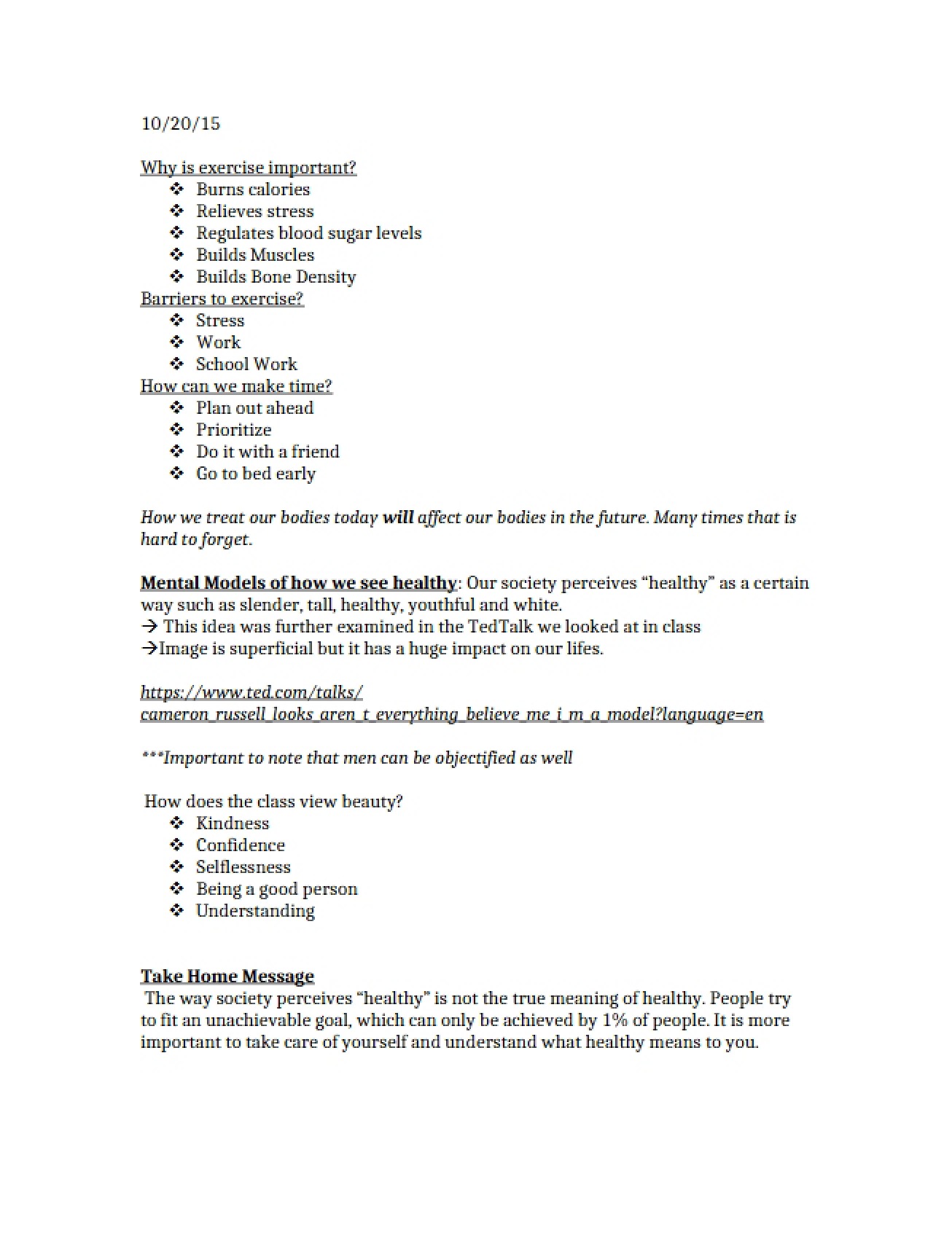 Class Notes for PubHlth 160