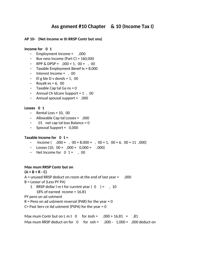 Income Tax Calculation and RRSP Contributions (2021)