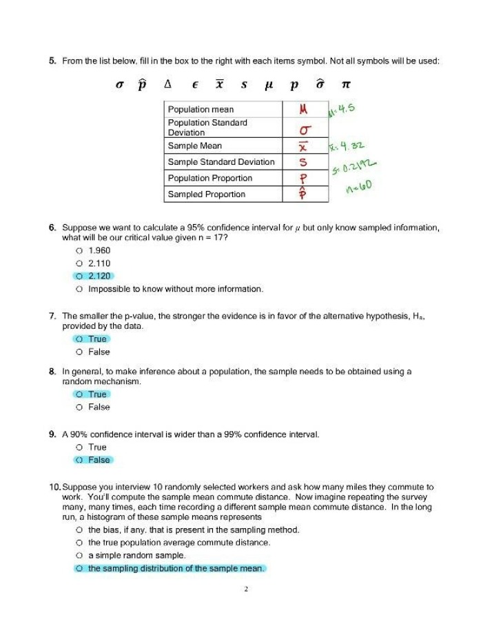 STATISTICS 201 Course Materials