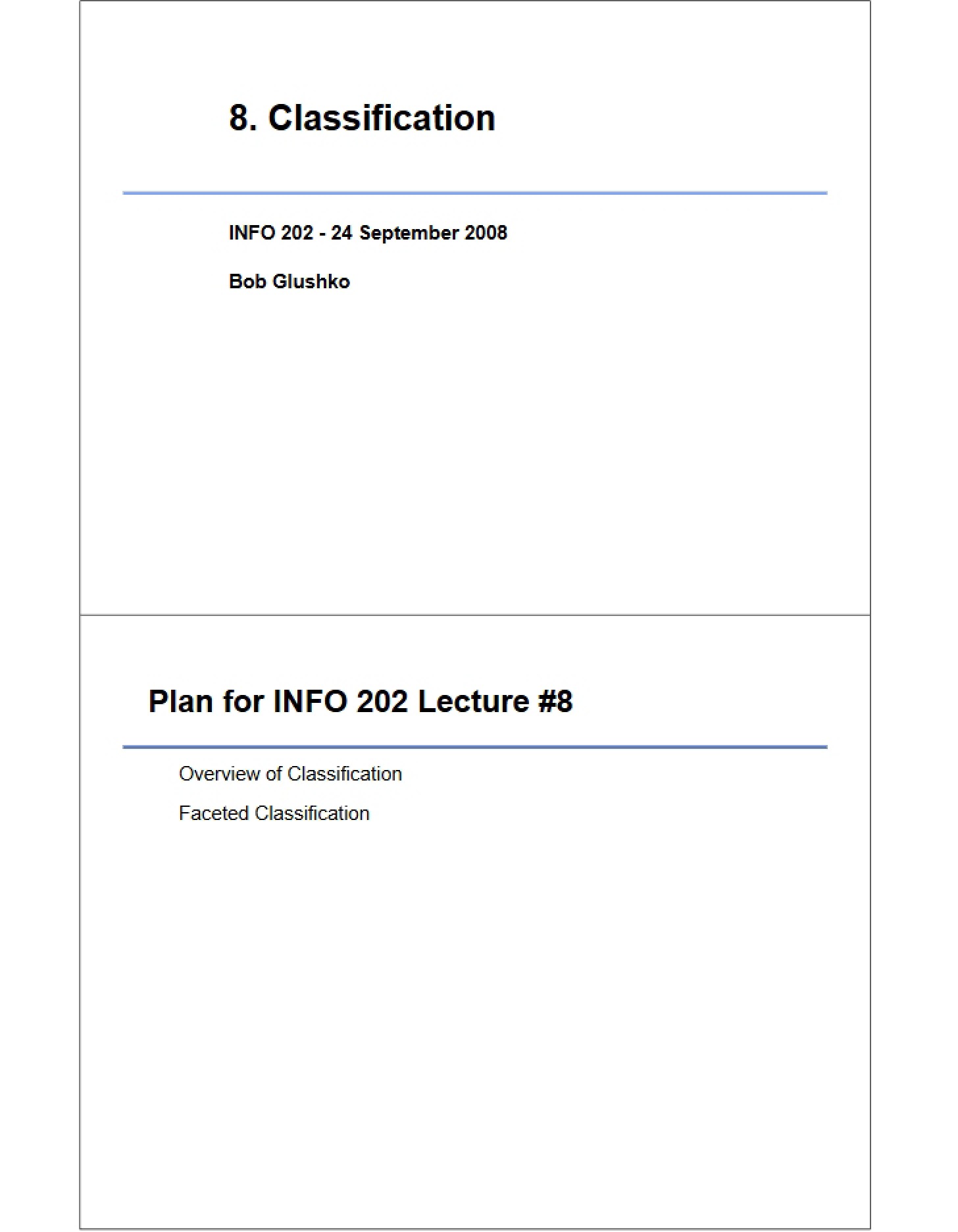 Session Materials
