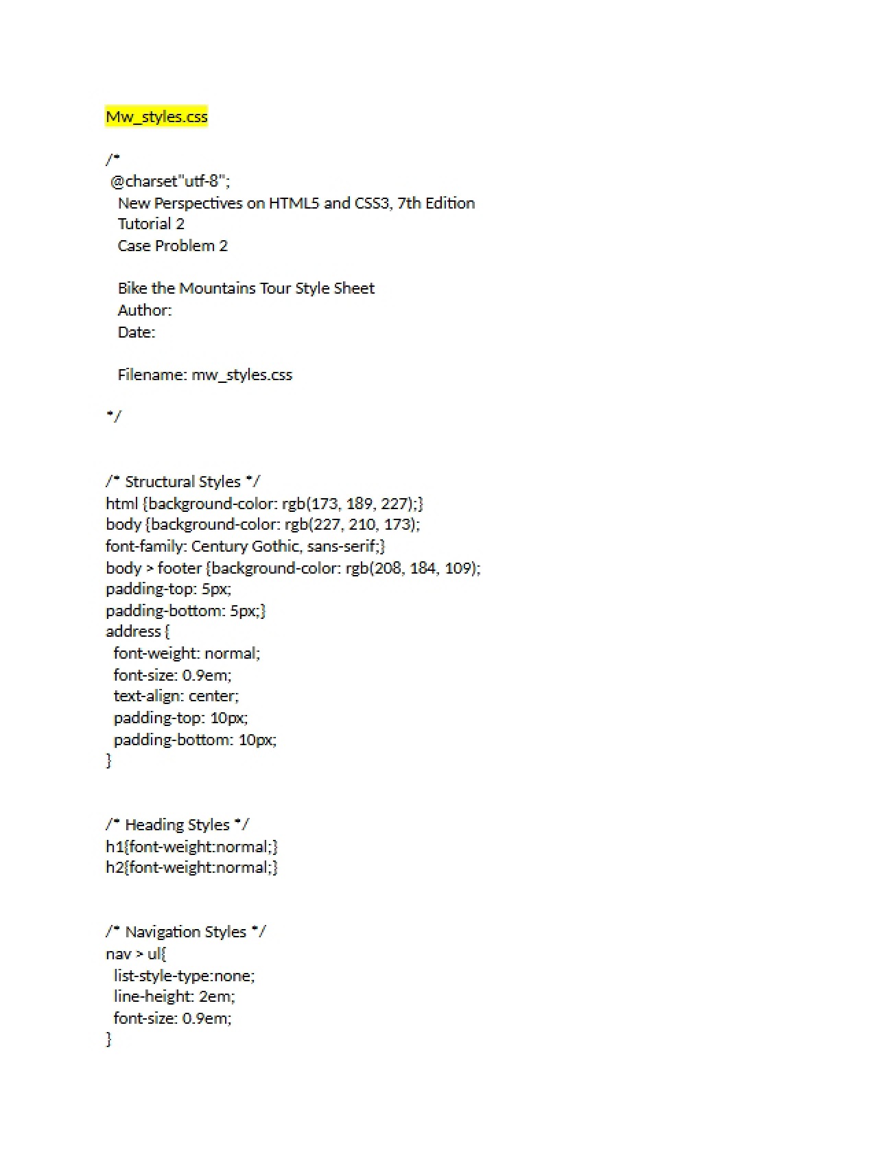Fifth Coding Project