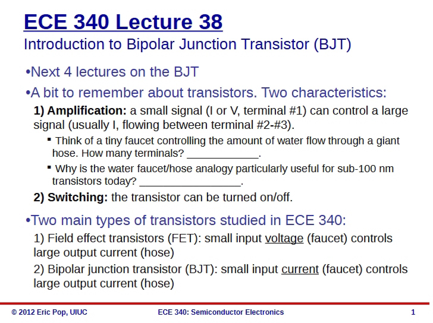 BJT Annotated Lectures 38-40