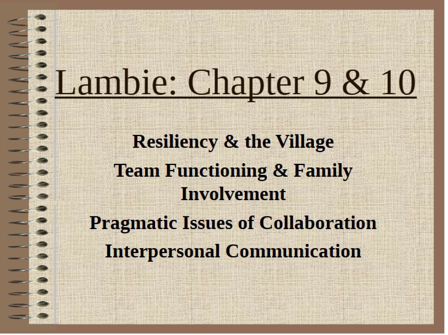 Lecture Notes for SPED 4435