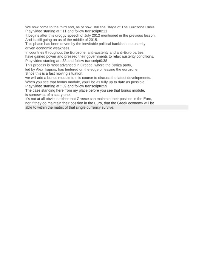 Greece's Economic Challenges in the Eurozone Crisis Phase 3
