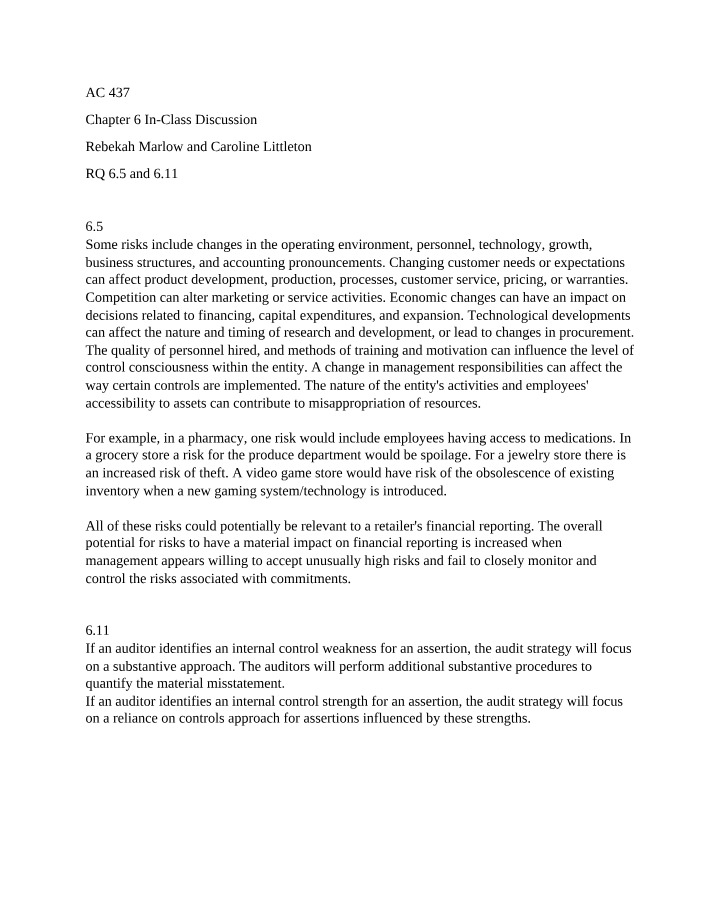 Identifying and Managing Financial Reporting Risks