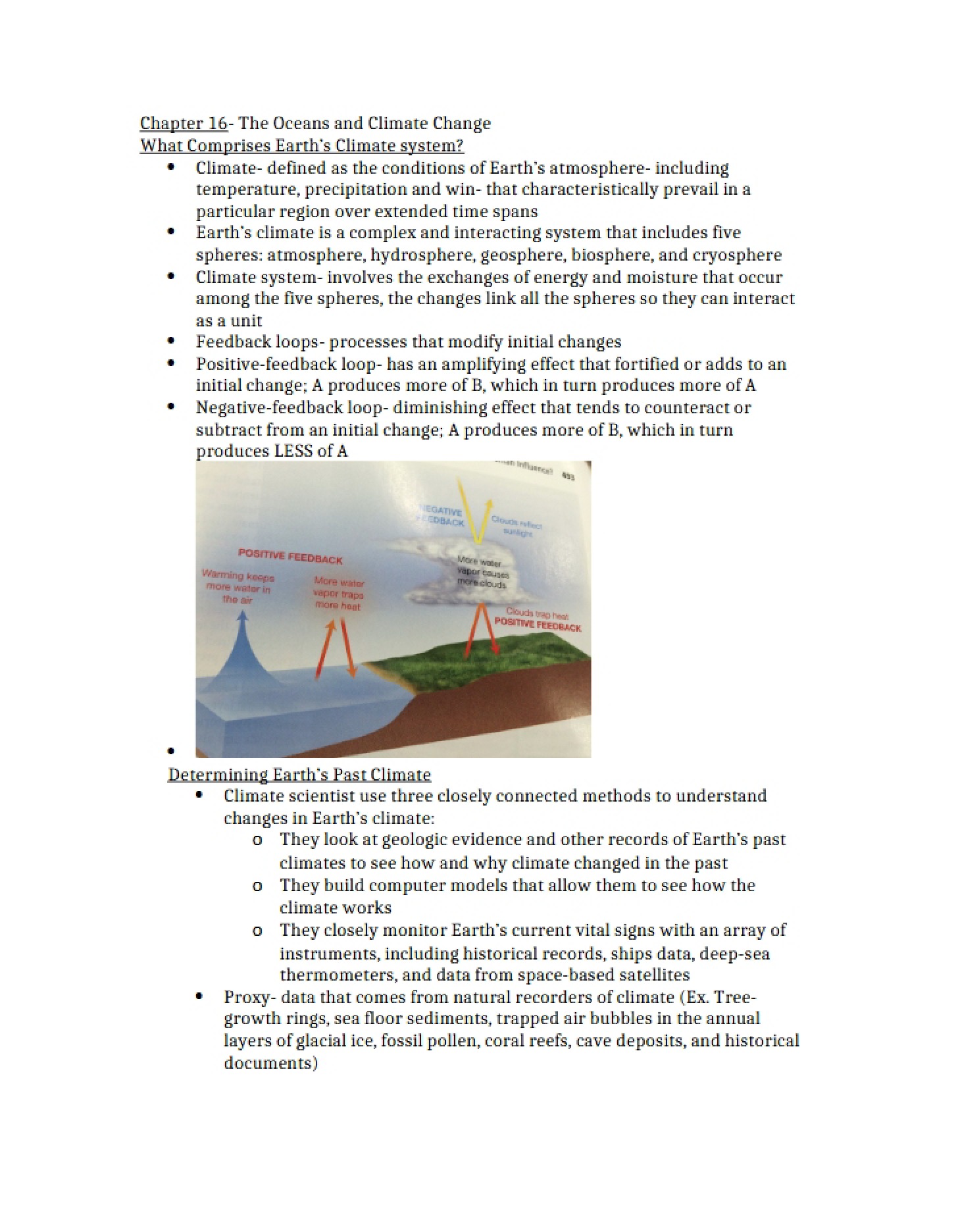 Climate Change and Oceans (Ch 16)