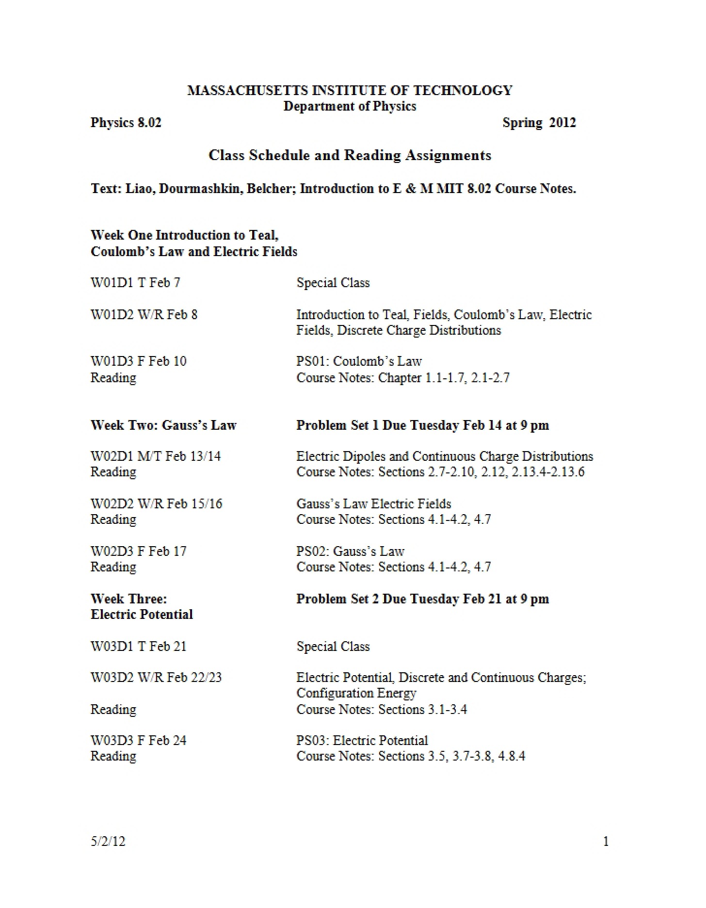 Course Outline