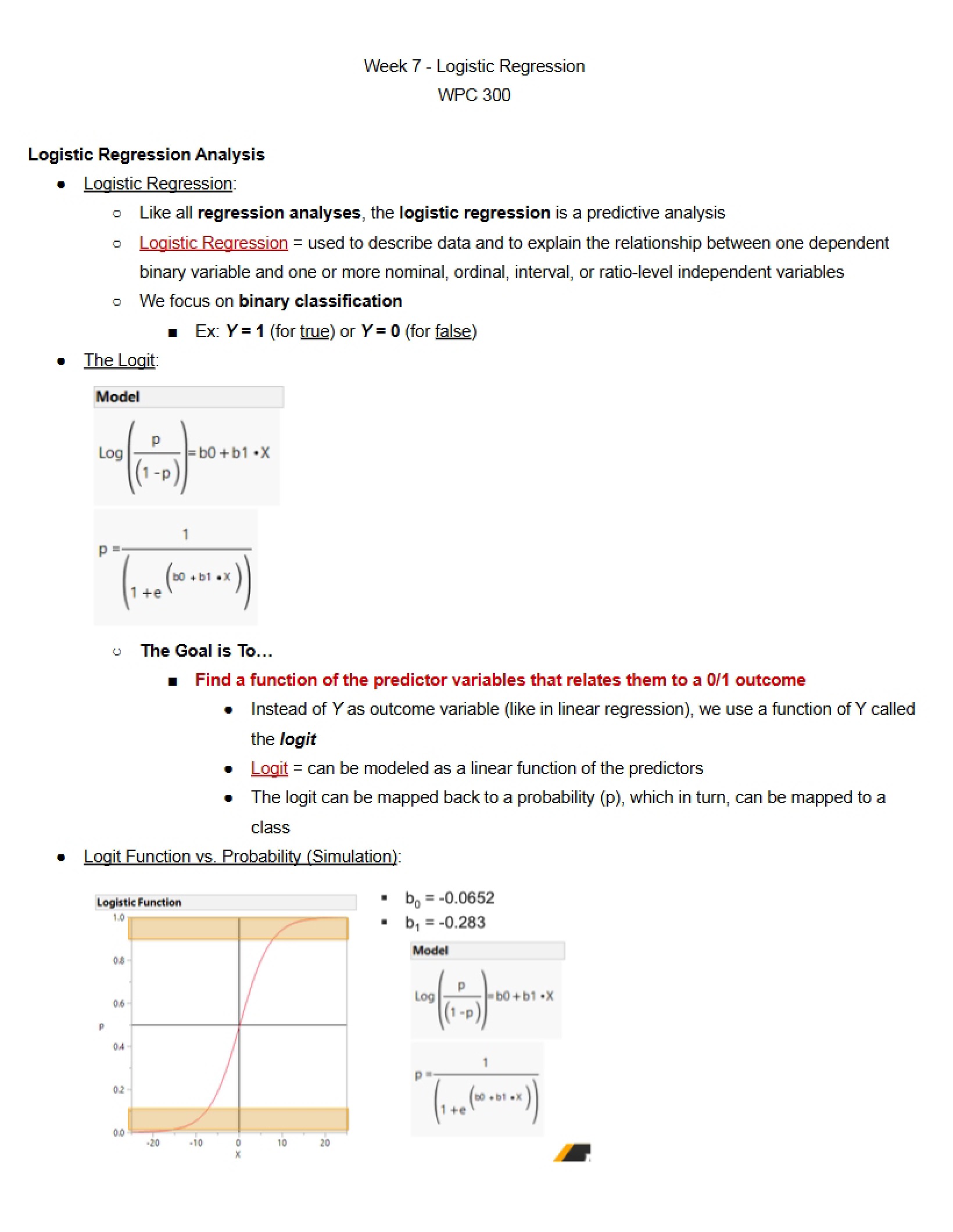 Class Notes Week 07