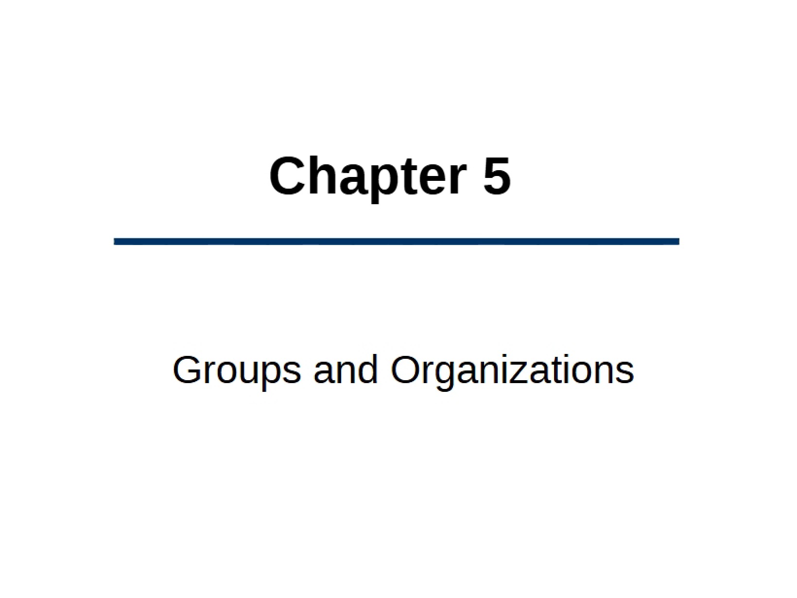 Organization and Groups - SOC 1