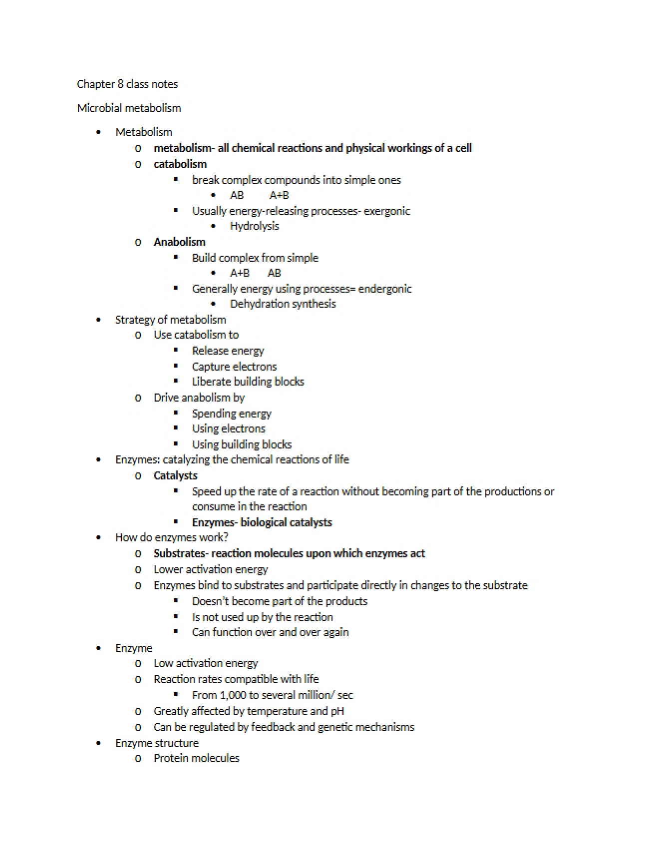 Metabolism in Microbes Part 1